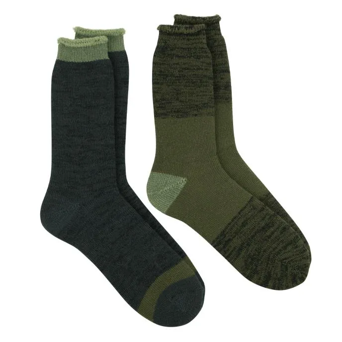 3.0 TOG Brushed Inside Thermal Socks Mens Socks Khaki Mix