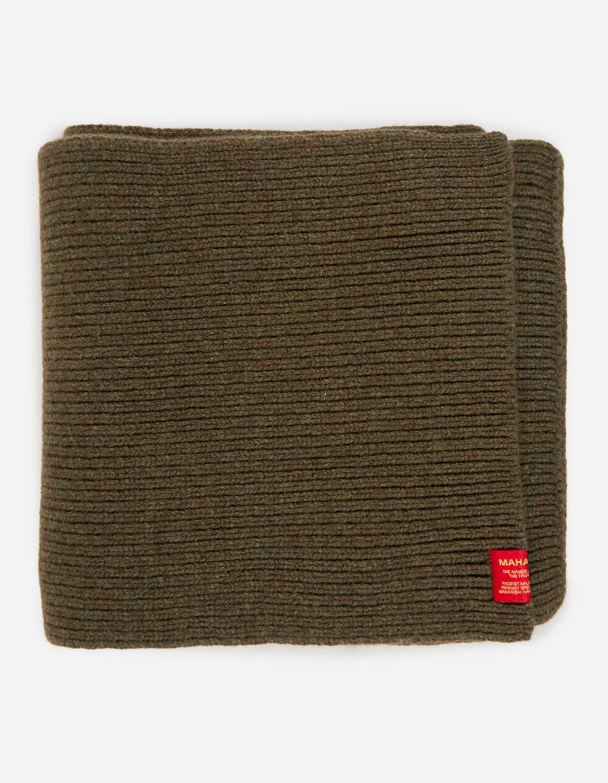 9278 Knitted MILTYPE Scarf · Geelong Wool Mil Olive