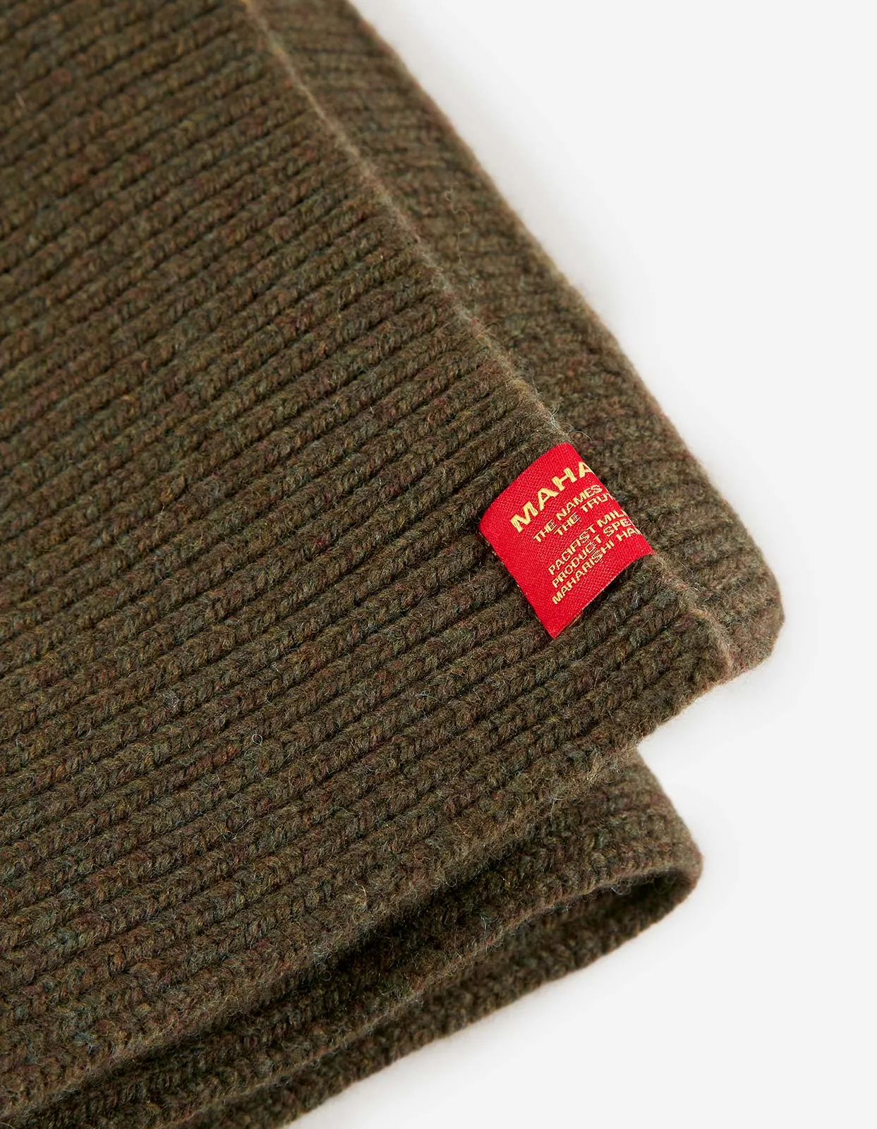 9278 Knitted MILTYPE Scarf · Geelong Wool Mil Olive