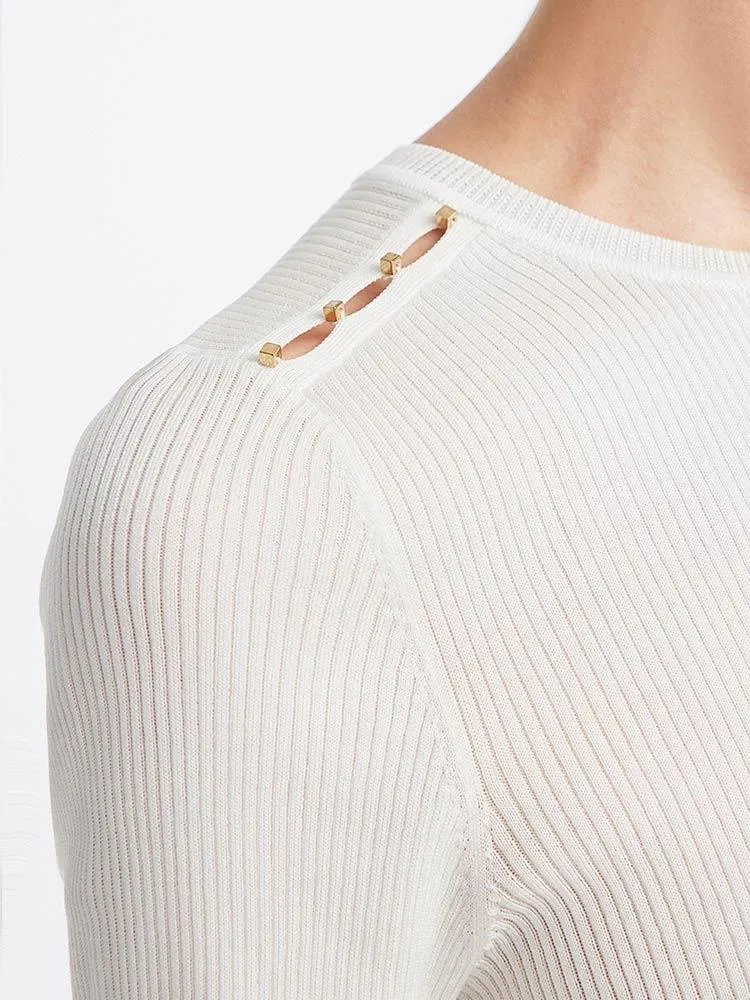 Acetate Basic Knitted Sweater