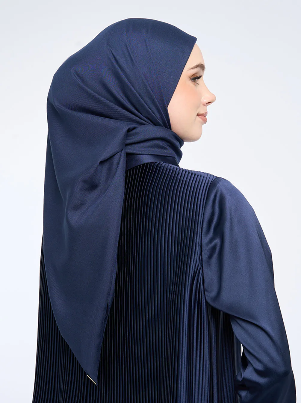 AIRY VOILE SCARF PLAIN NAVY