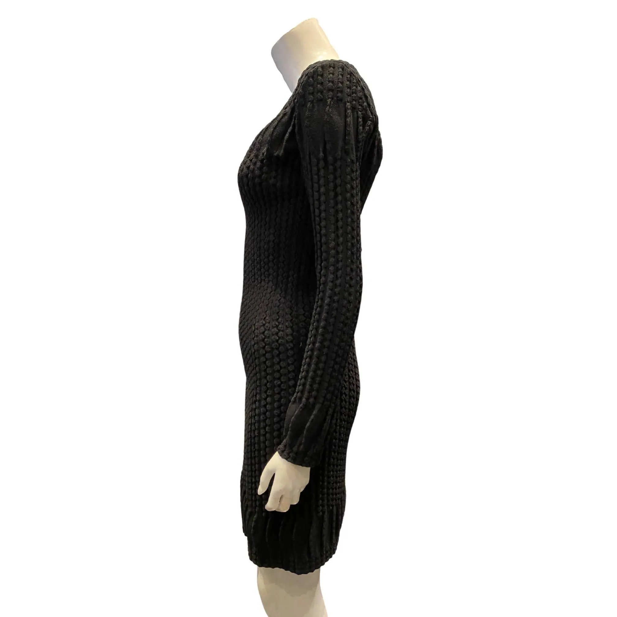 ALAIA Black Knitted Wool Dress | Size M