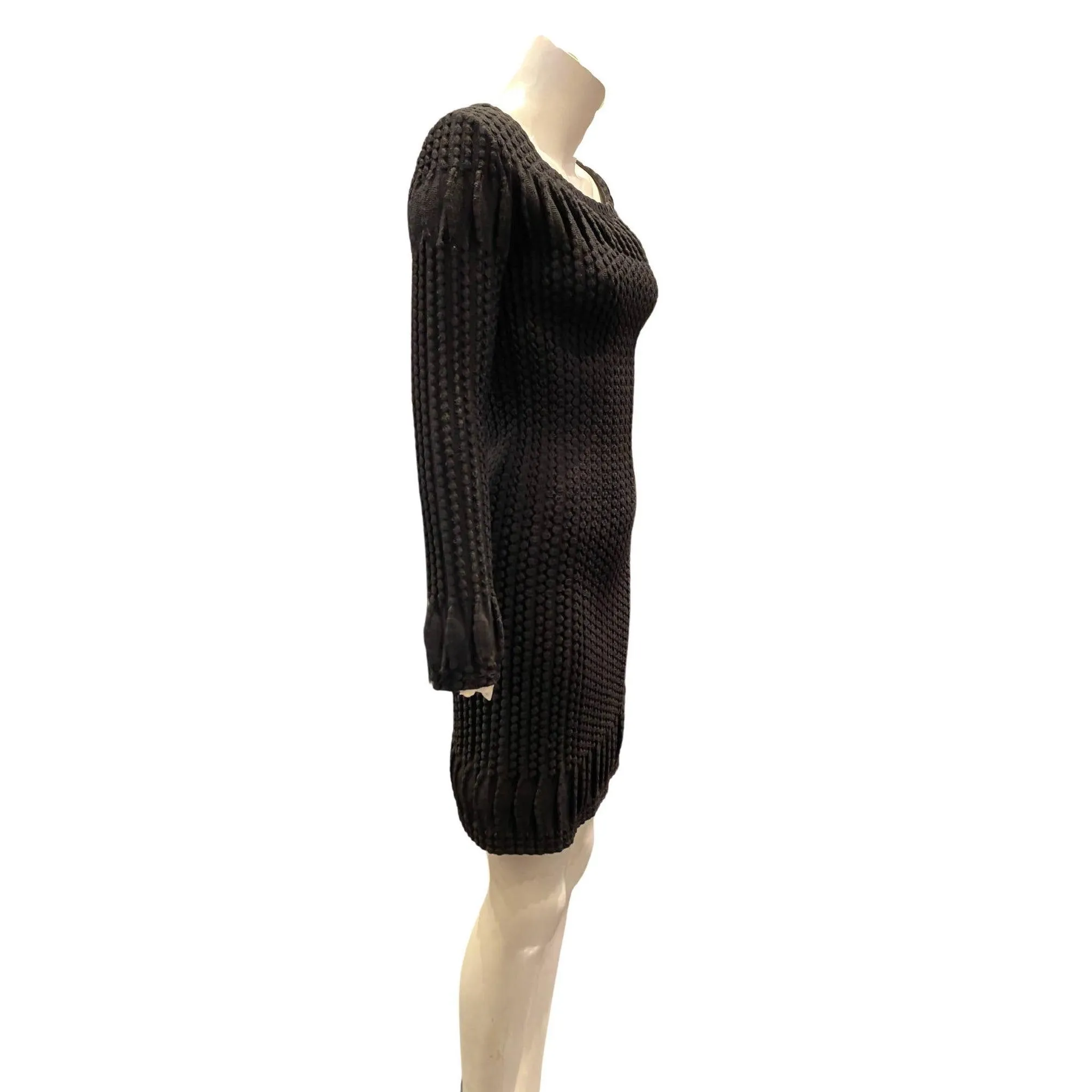 ALAIA Black Knitted Wool Dress | Size M