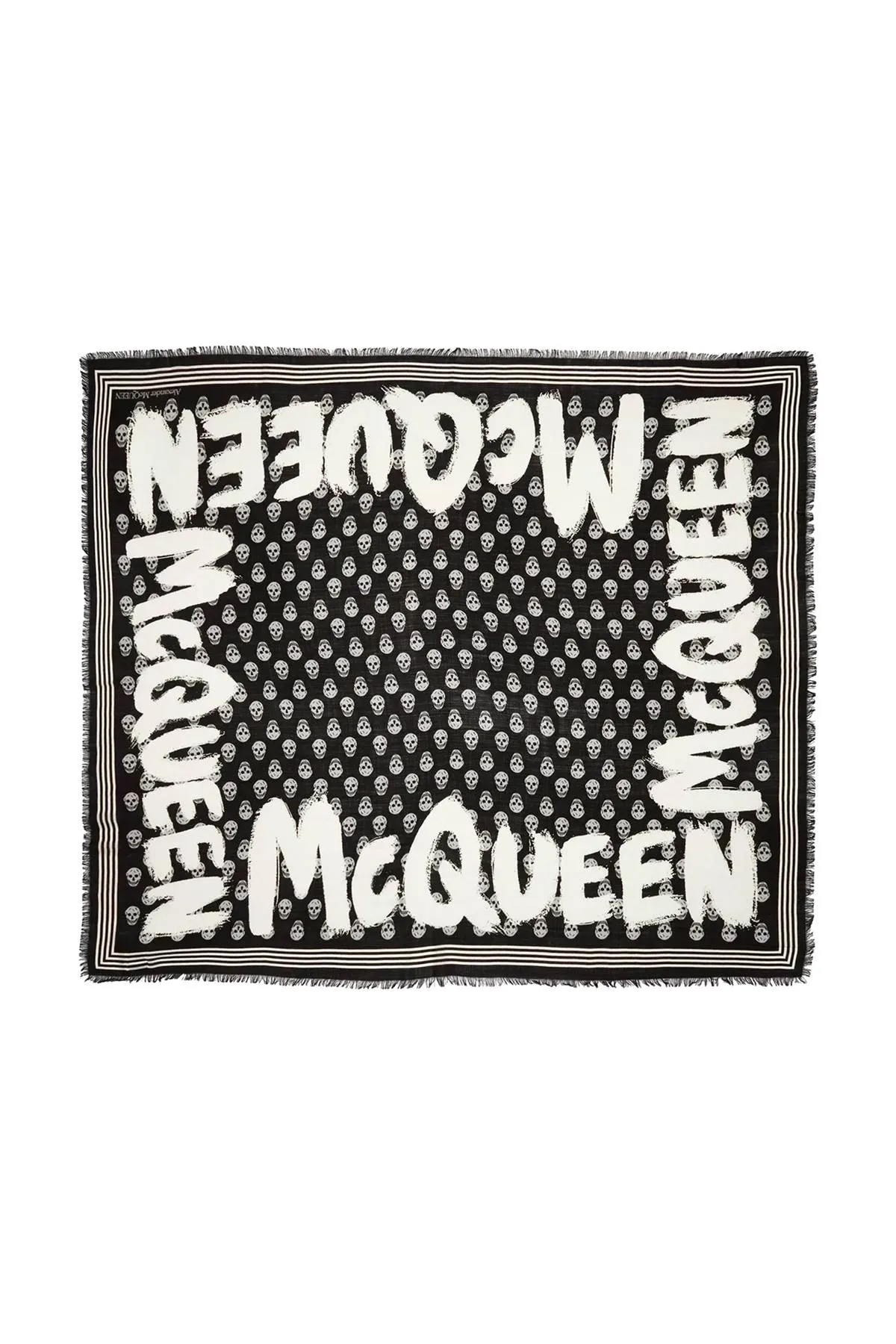 Alexander Mcqueen Graffiti Biker Scarf