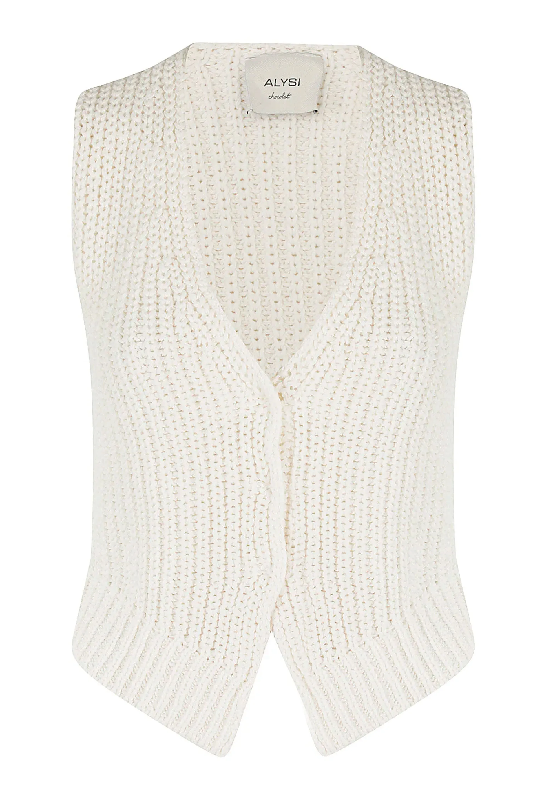 Alysi Knitted Gilet - Latte