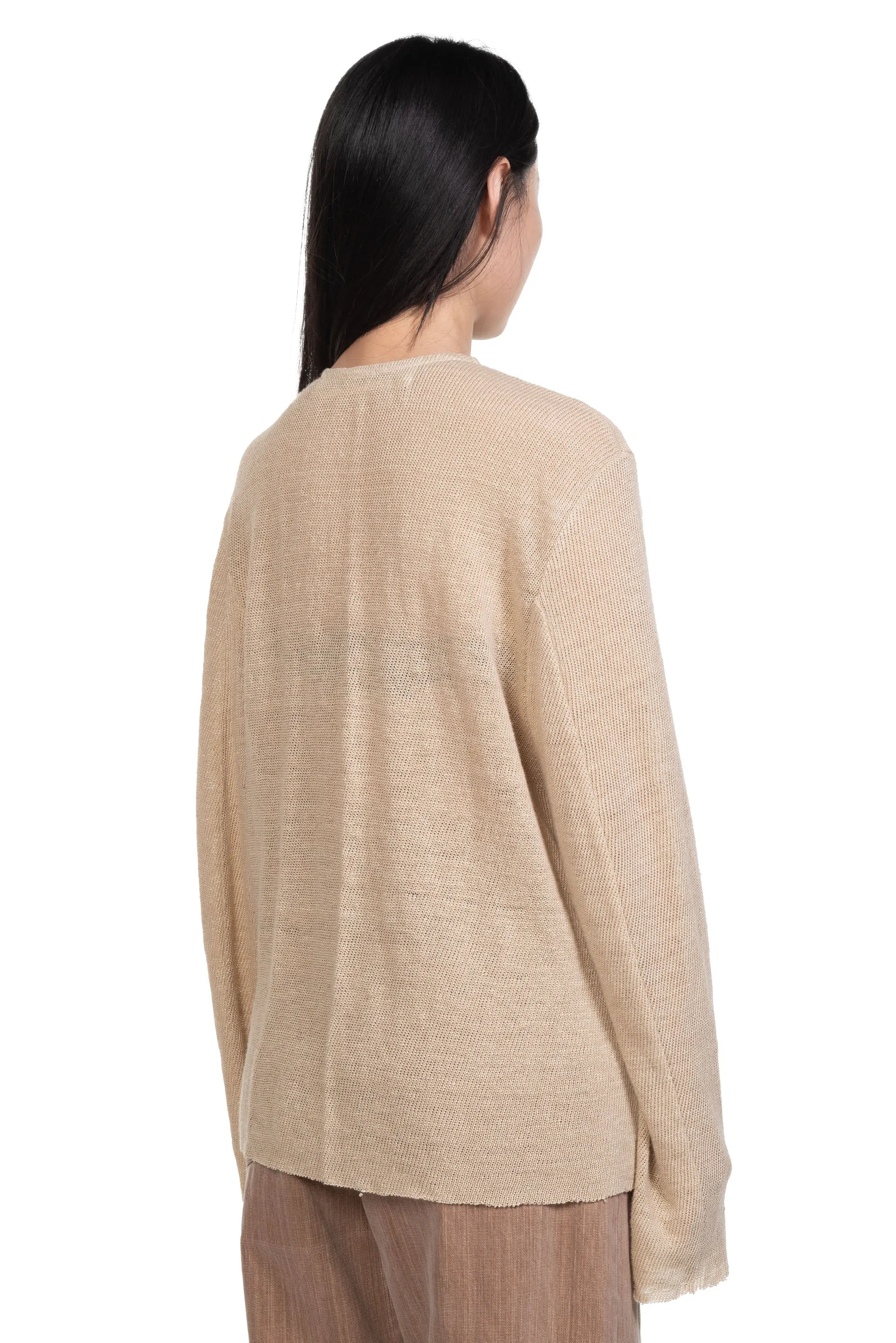 Anna Twist Two-Tone Knitted Shirt