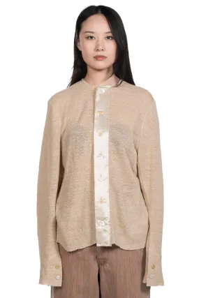 Anna Twist Two-Tone Knitted Shirt