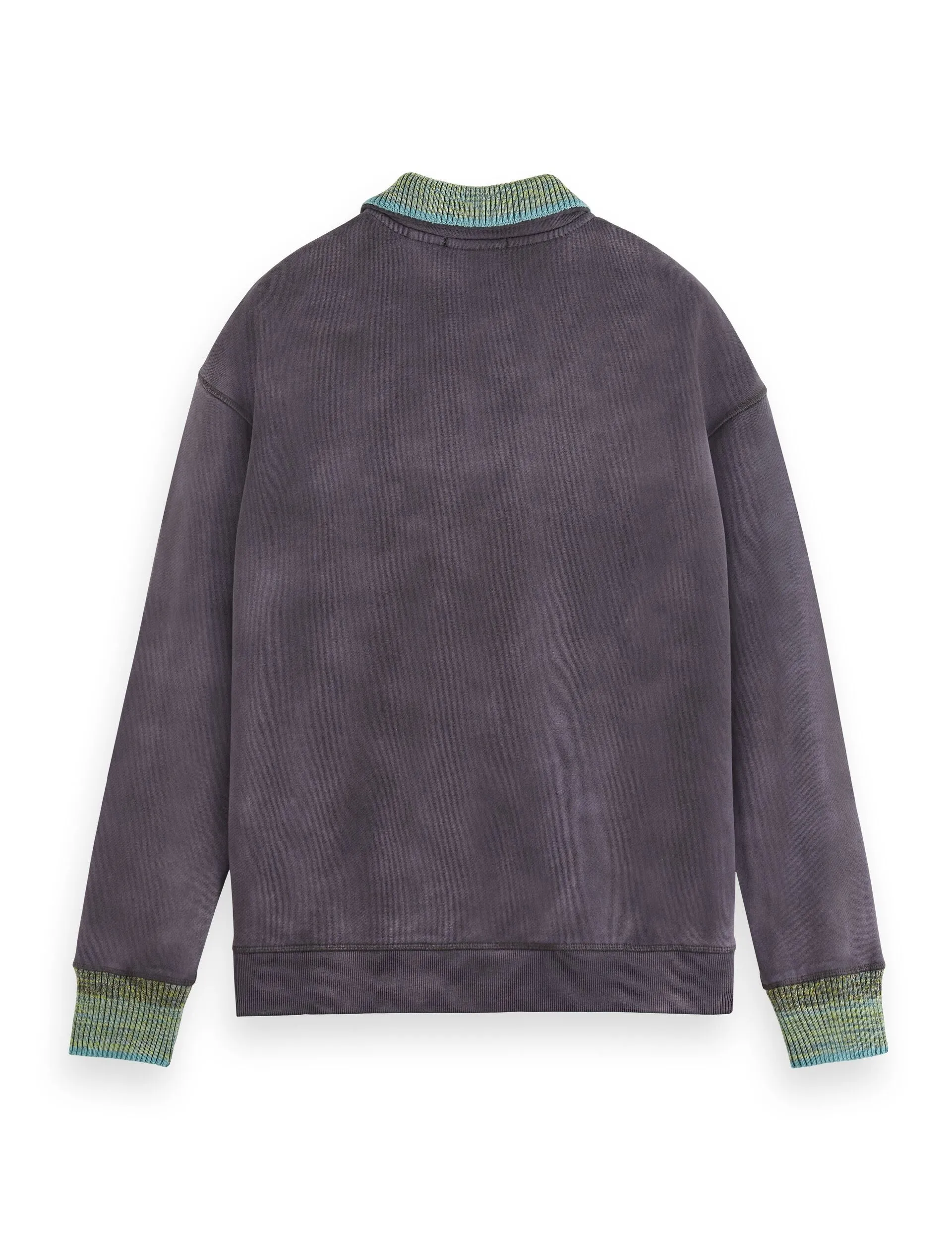 Antracite Knitted Collar Sweatshirt