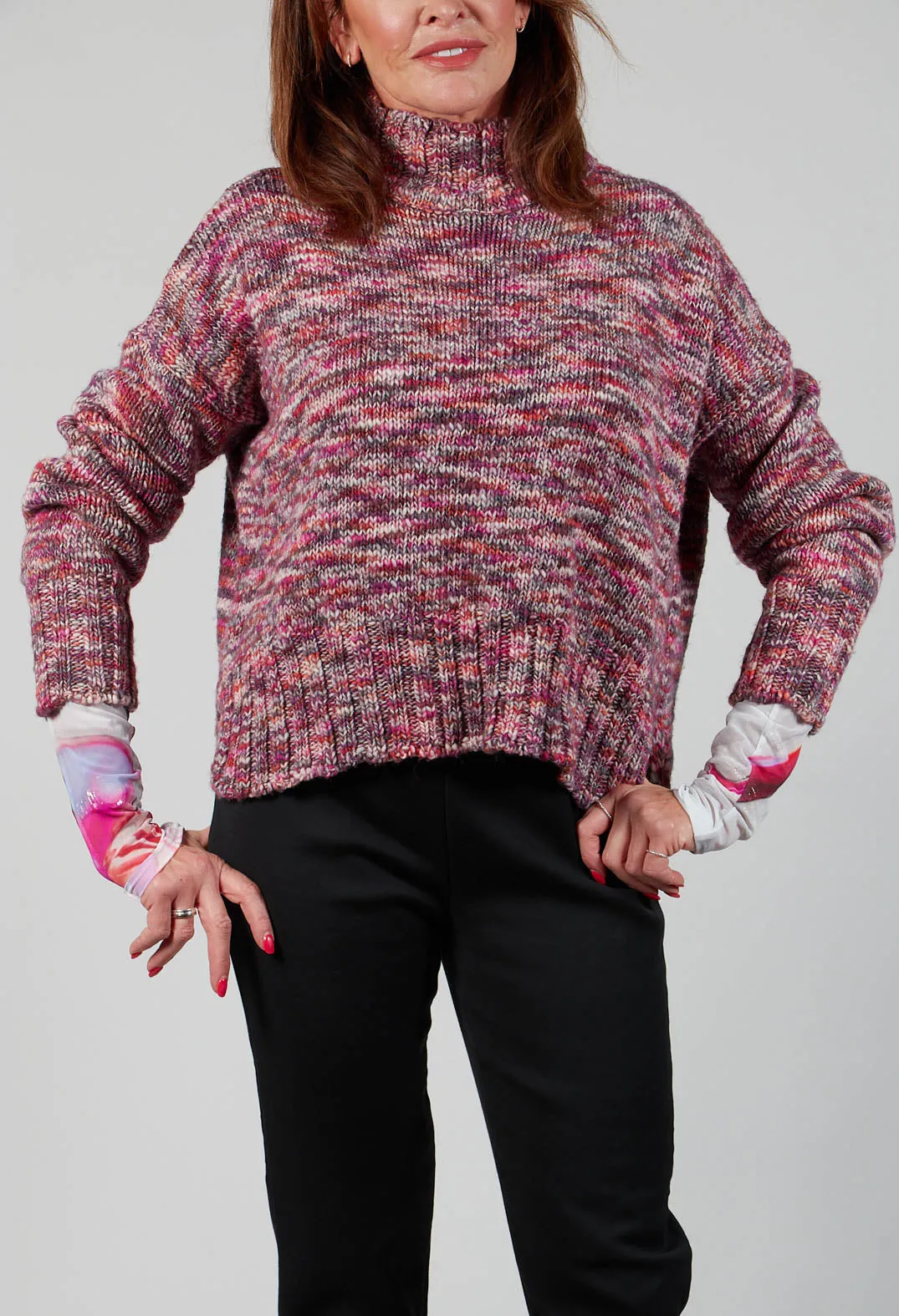 Begonia Tricot Knitted Jumper in Multicolour