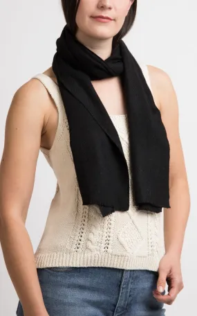 Black Cashmere Skinny Scarf & large shawl