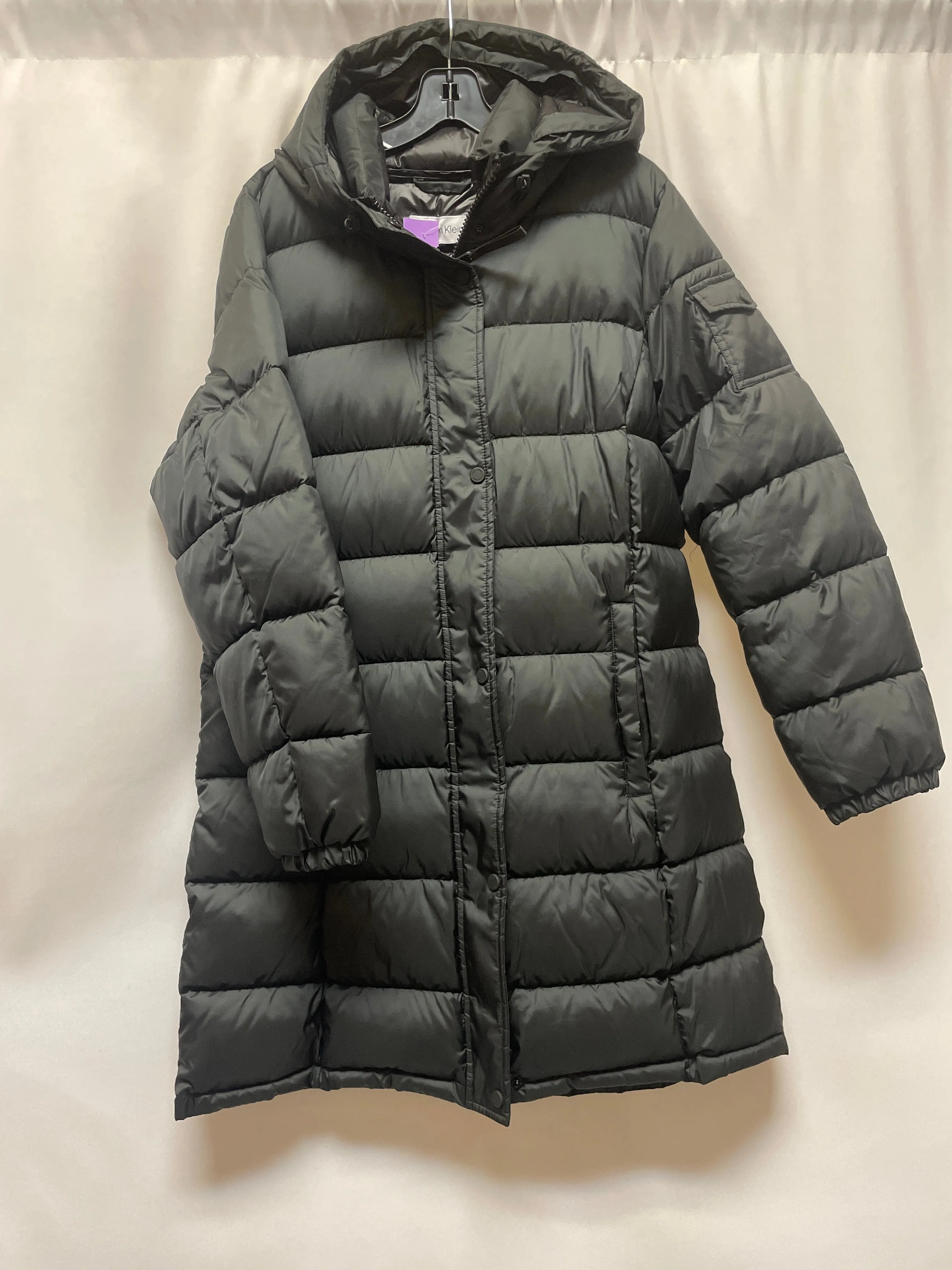 Black Coat Puffer & Quilted Calvin Klein, Size L