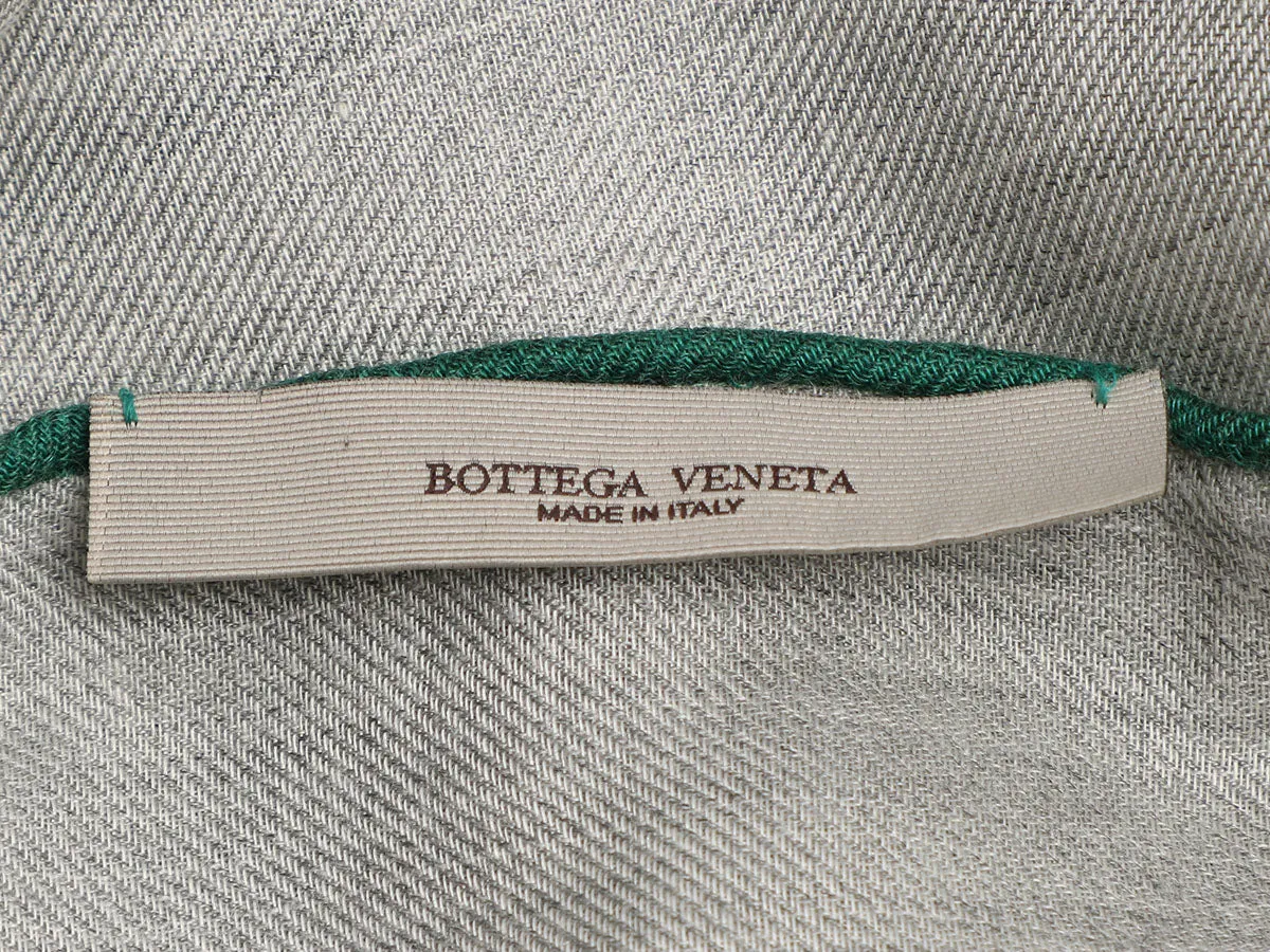 Bottega Veneta Green Cashmere Silk Scarf