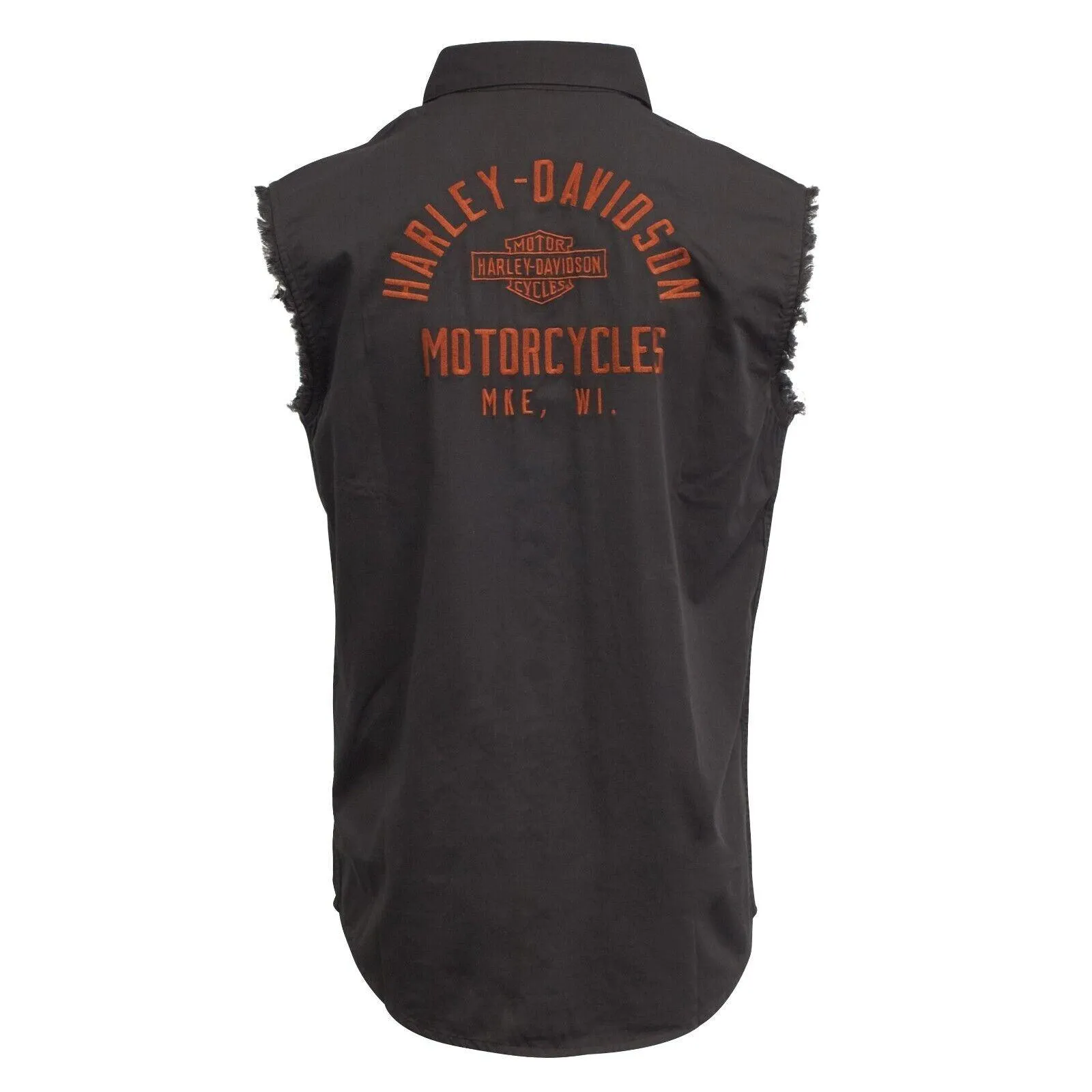 Branded  Men's Brown Sturgis Racing Blowout Button Down Sleeveless Shirt