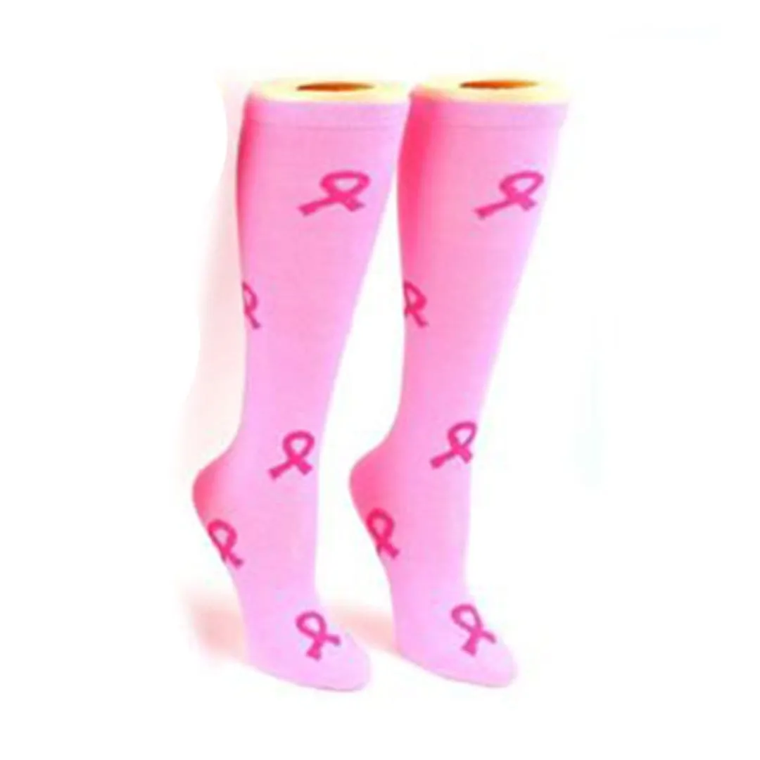 Breast Cancer Awareness Socks Women's Knee High Socks