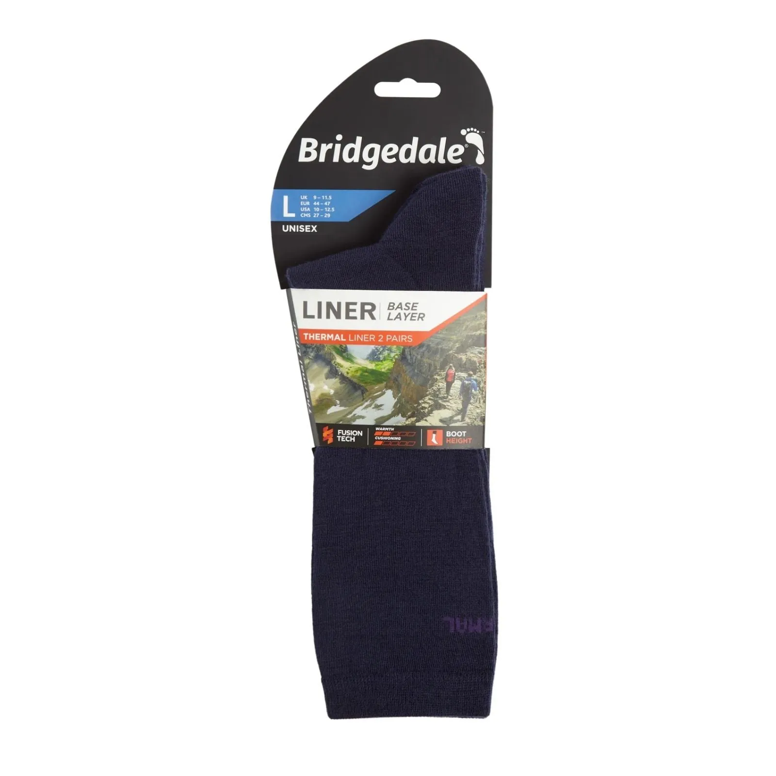 Bridgedale Unisex Liner Base Layer Thermal Liner Boot Socks