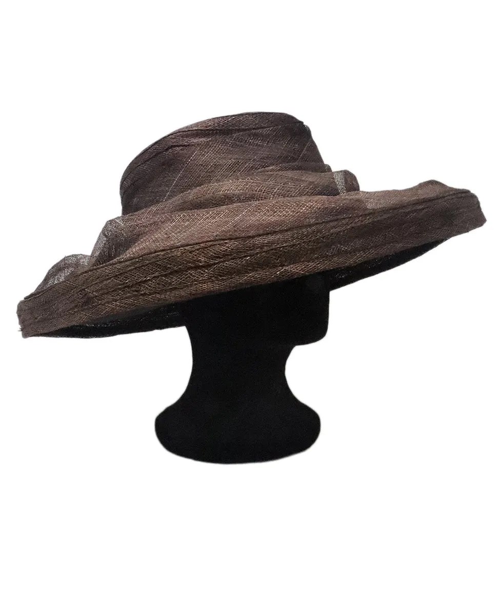 Brown Raffia Hat