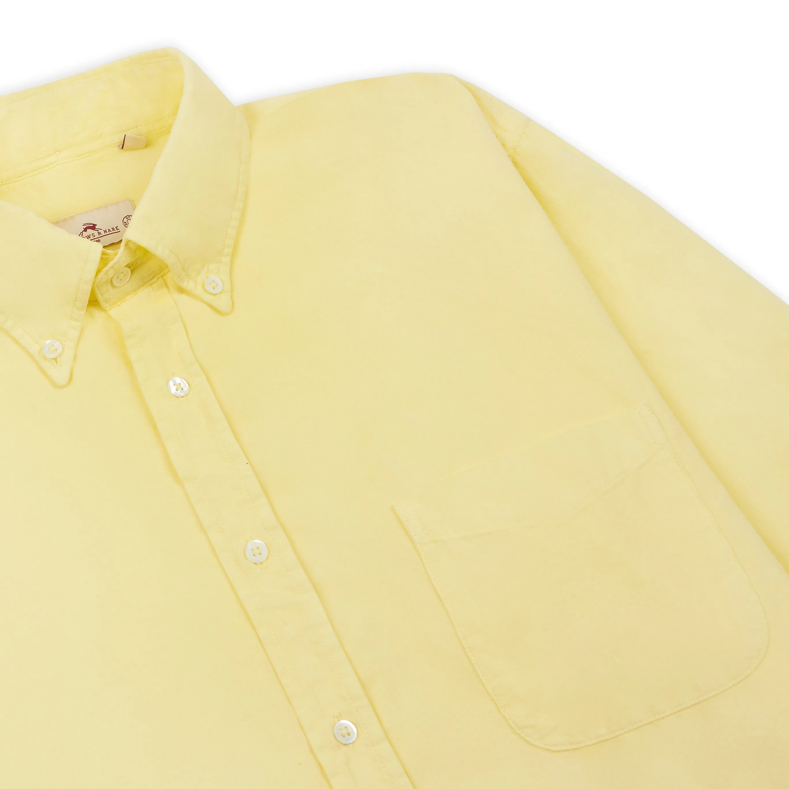 Button Down Baby Cord Shirt - Yellow