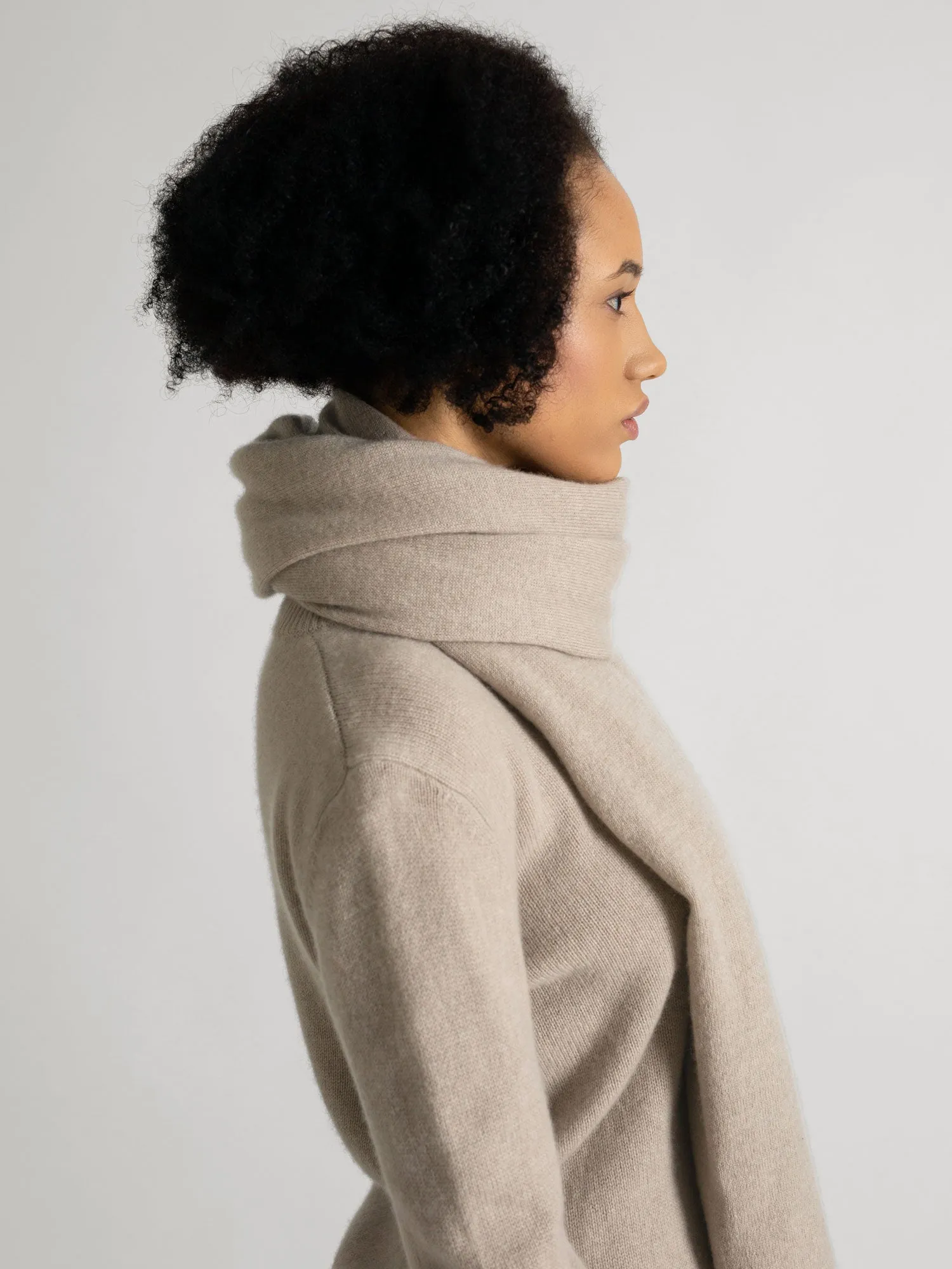 Cashmere scarf "Signature" - ginger