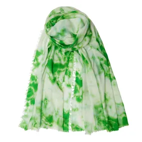 Cashmere Tie Dye Scarf - Green