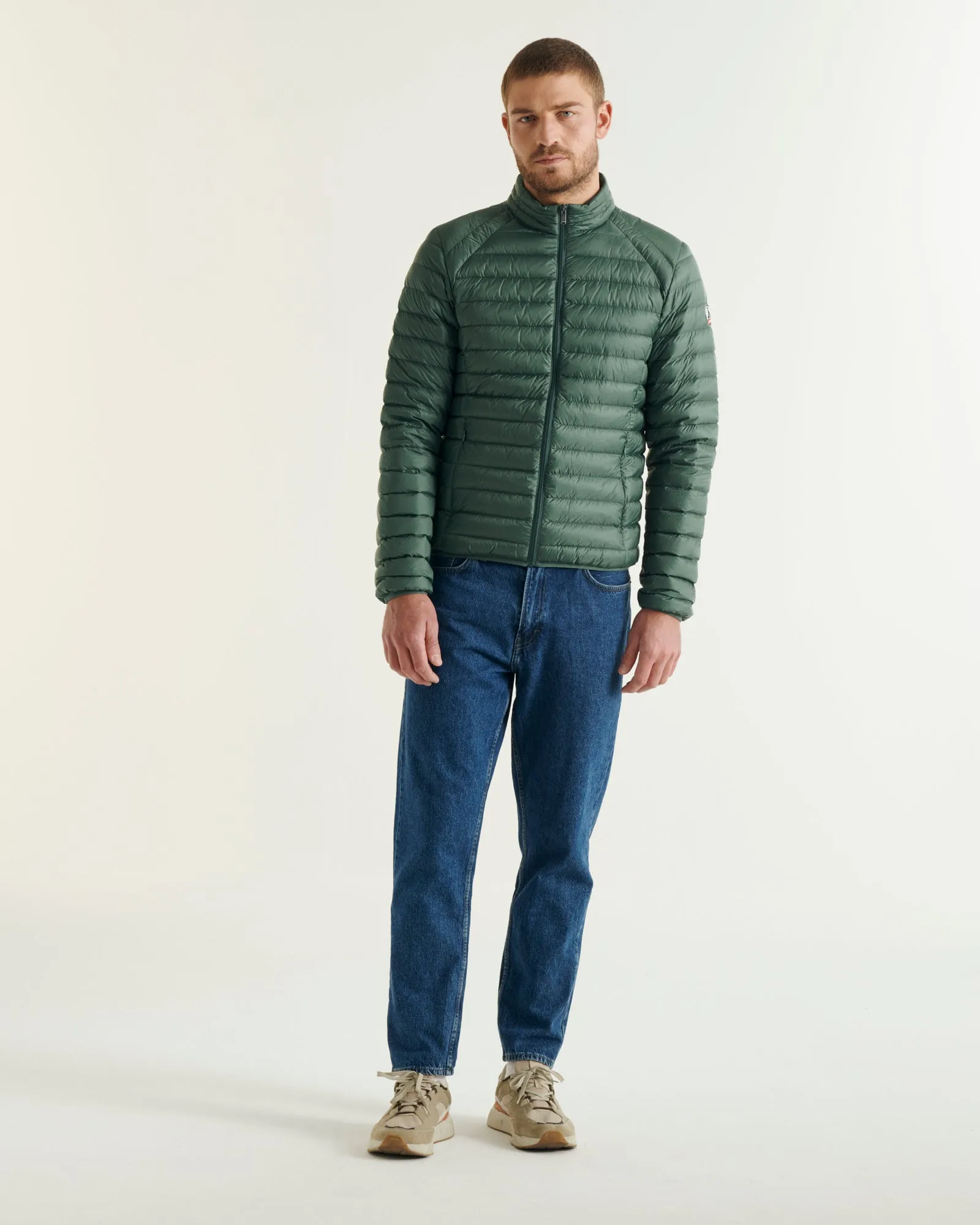 Celadon green Mat lightweight puffer jacket