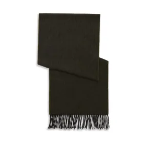 Charcoal and Green Tonal Reversible Cashmere Scarf