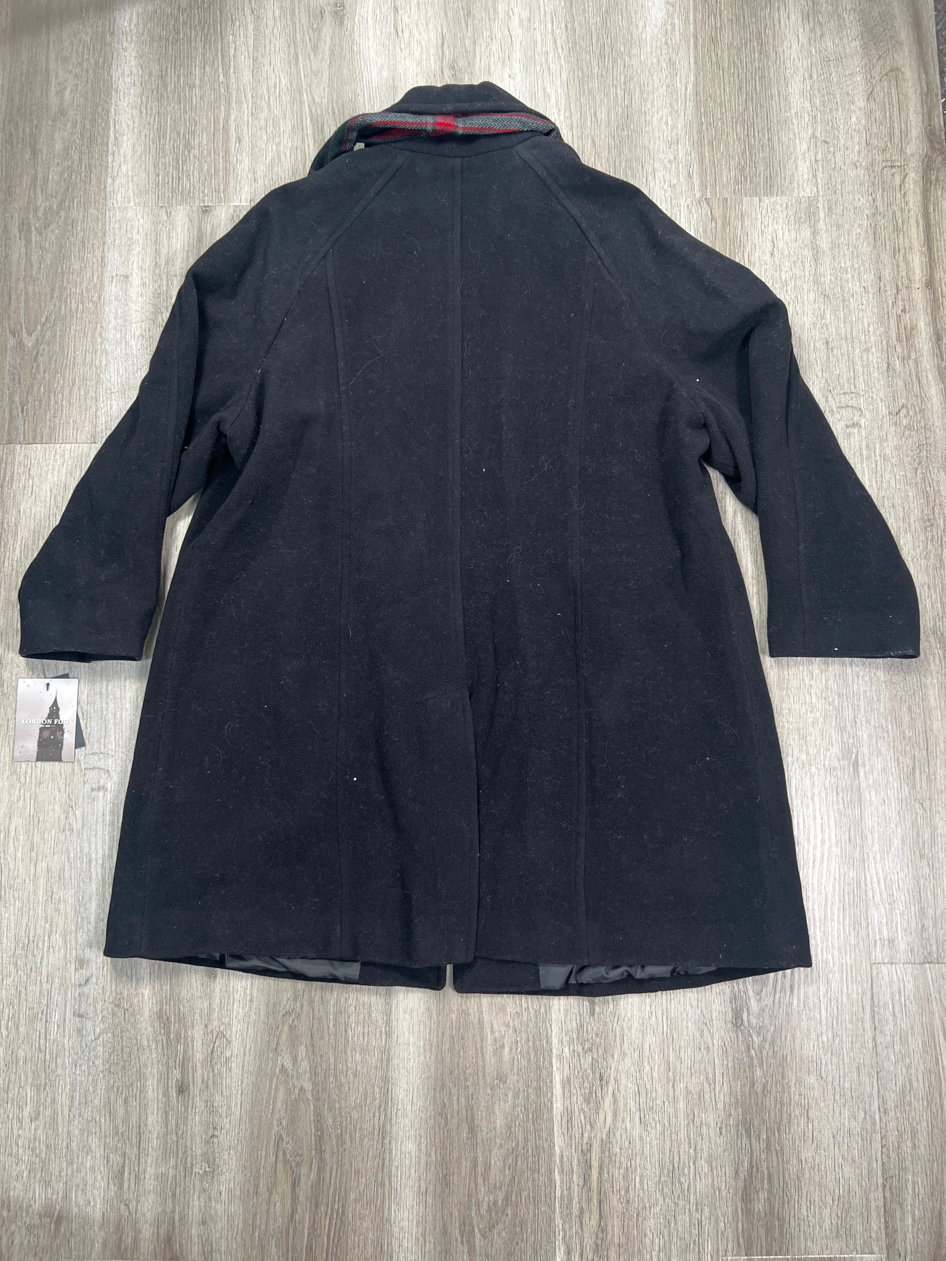 Coat Wool By London Fog In Black, Size: 2x