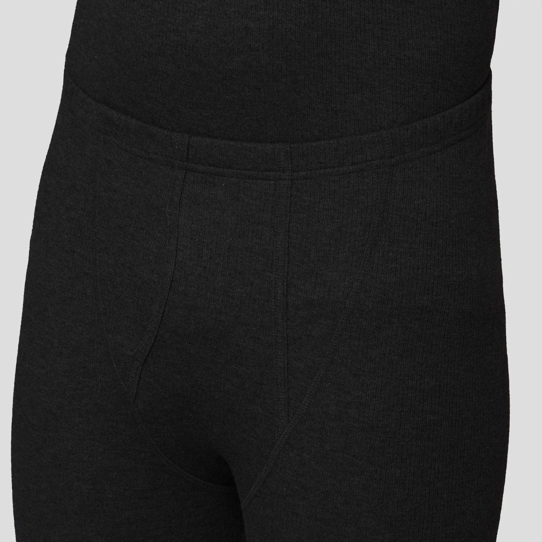 Cotton Rich Thermal Long Johns Pitch Black