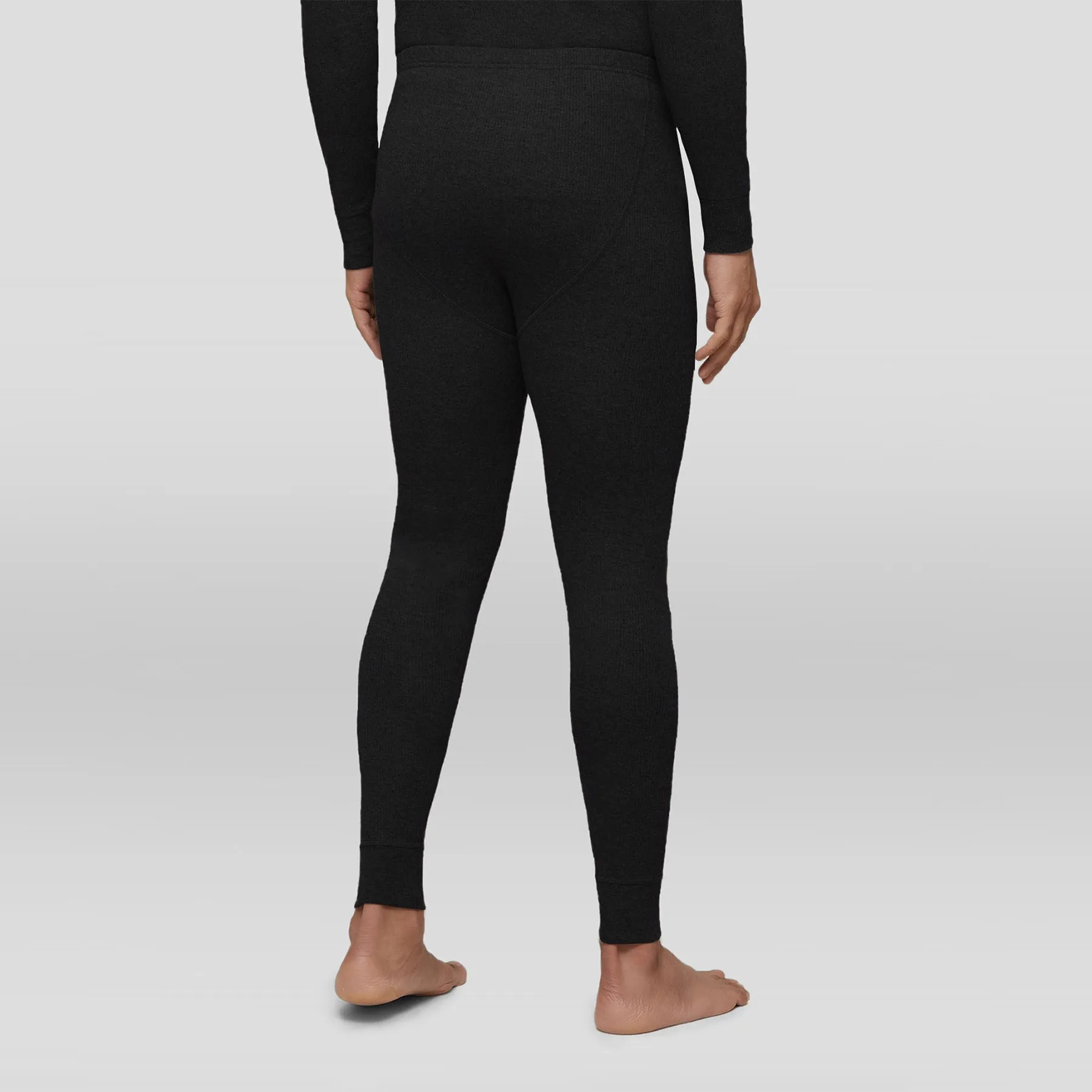 Cotton Rich Thermal Long Johns Pitch Black