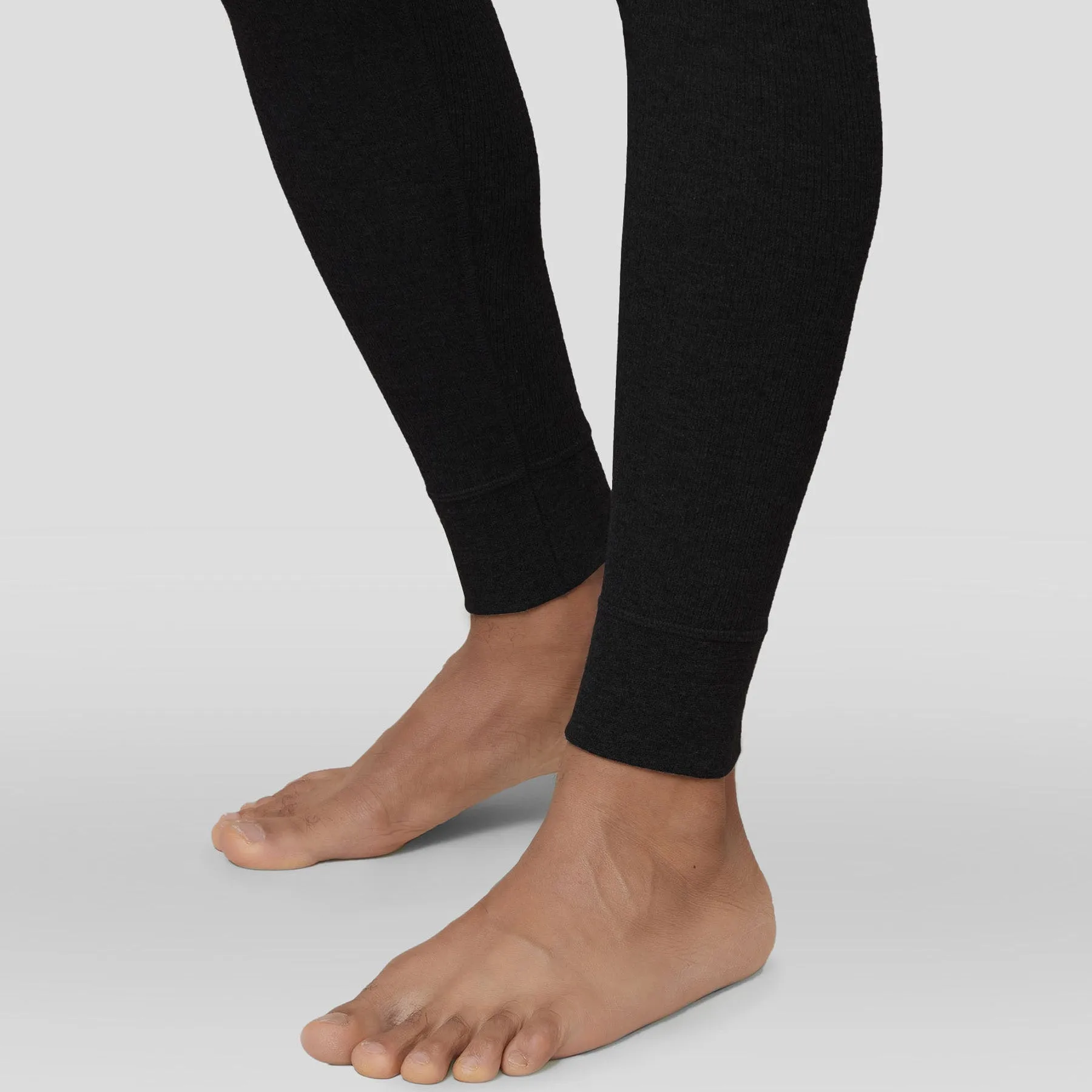 Cotton Rich Thermal Long Johns Pitch Black