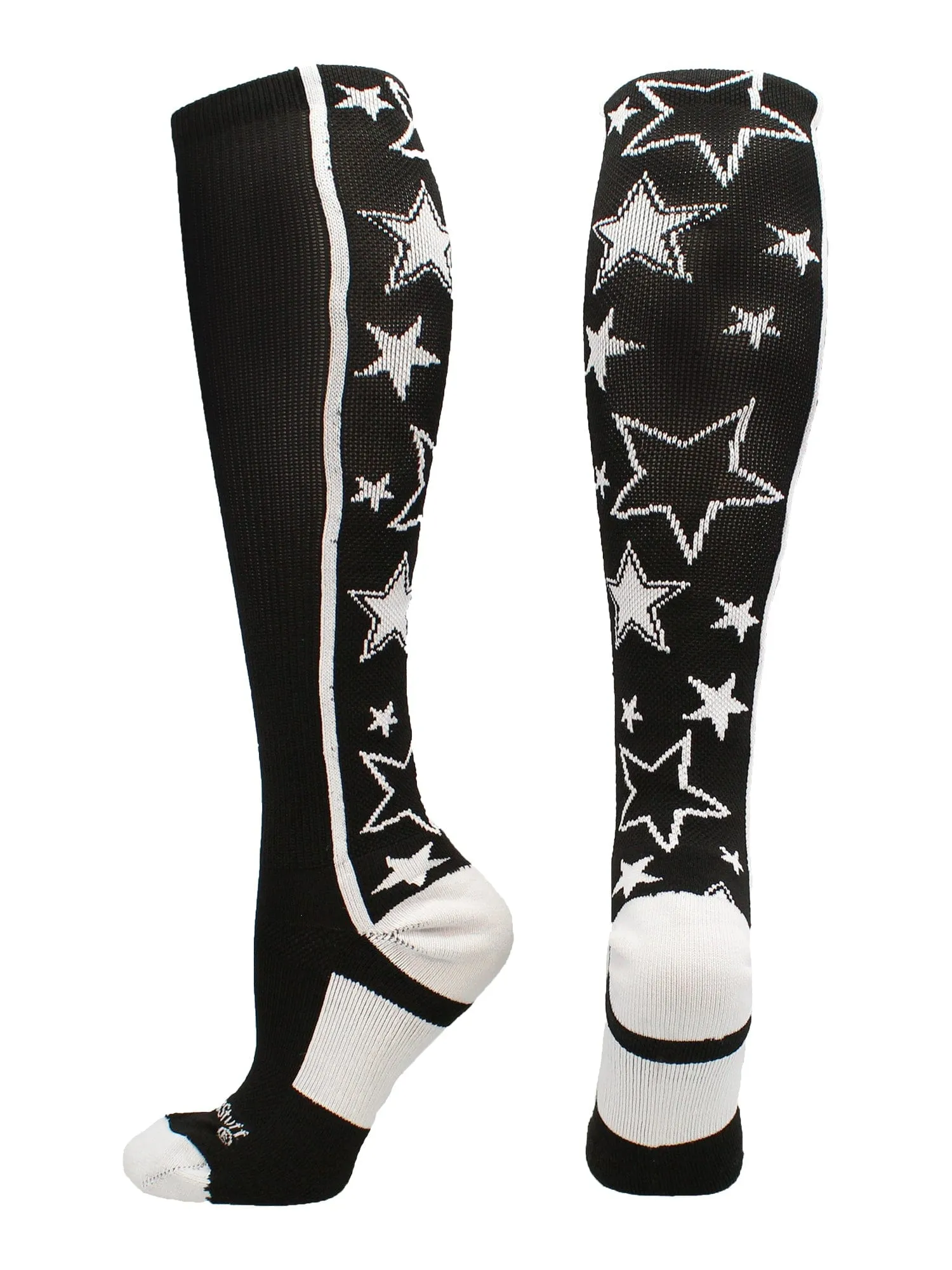 Crazy Socks with Stars Over the Calf Socks (multiple colors)