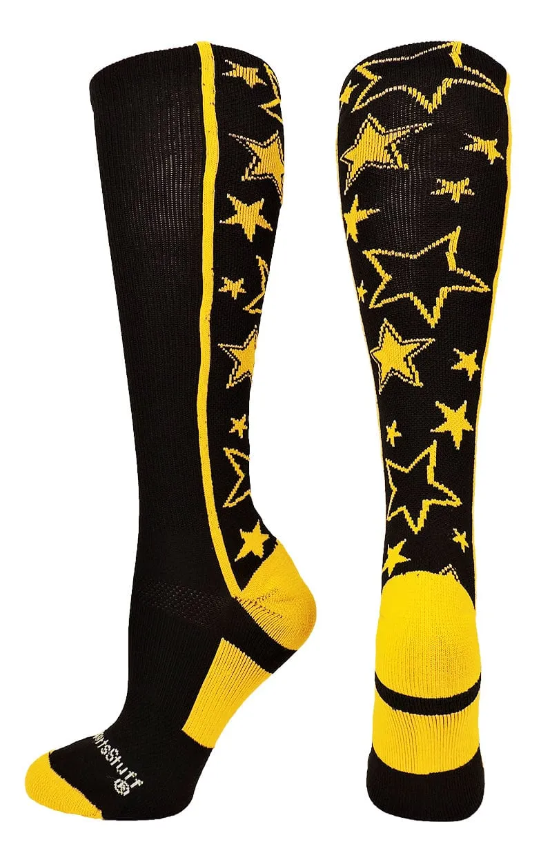 Crazy Socks with Stars Over the Calf Socks (multiple colors)