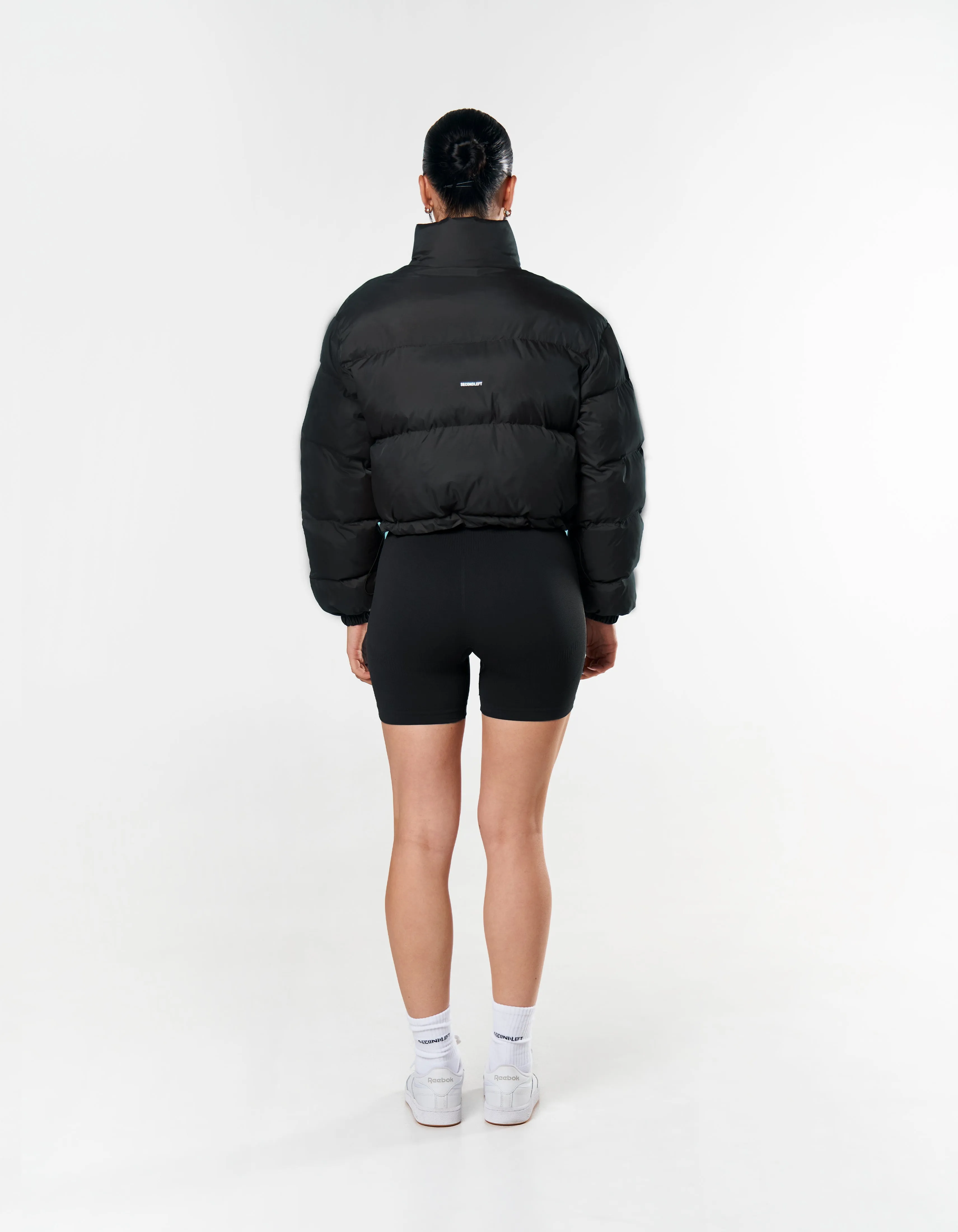 Cropped Puffer - Black