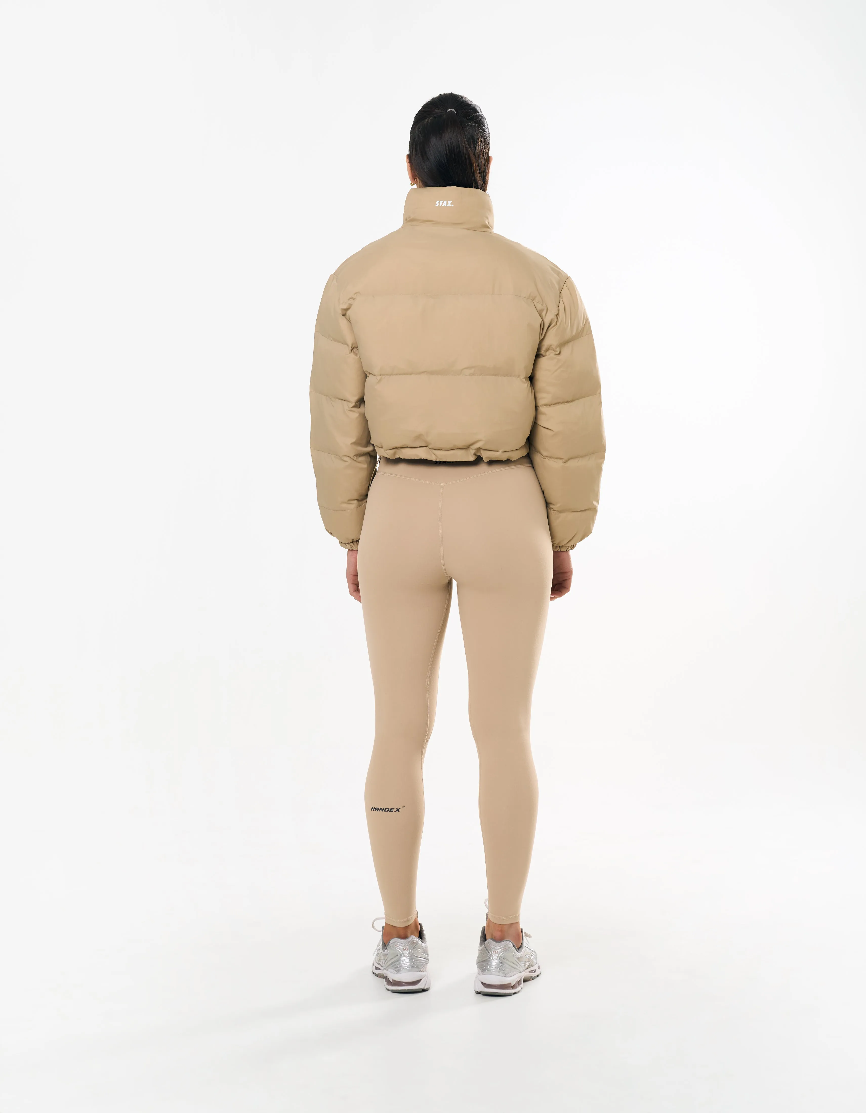 Cropped Puffer- Sand