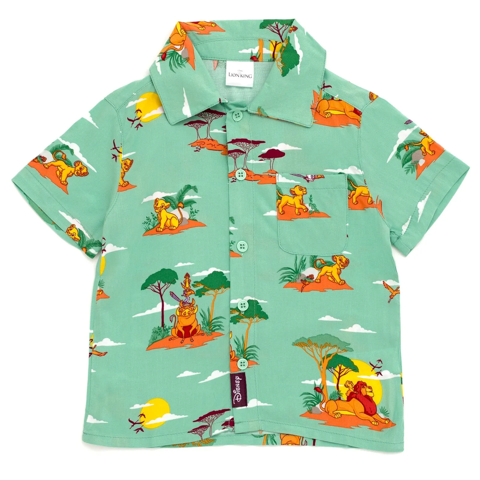 Disney Lion King Matching Family Hawaiian Button Down Dress Shirt