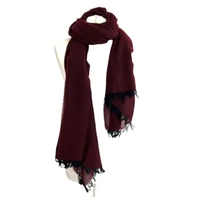 English Weather £280 Red & Black Melange Cashmere Scarf