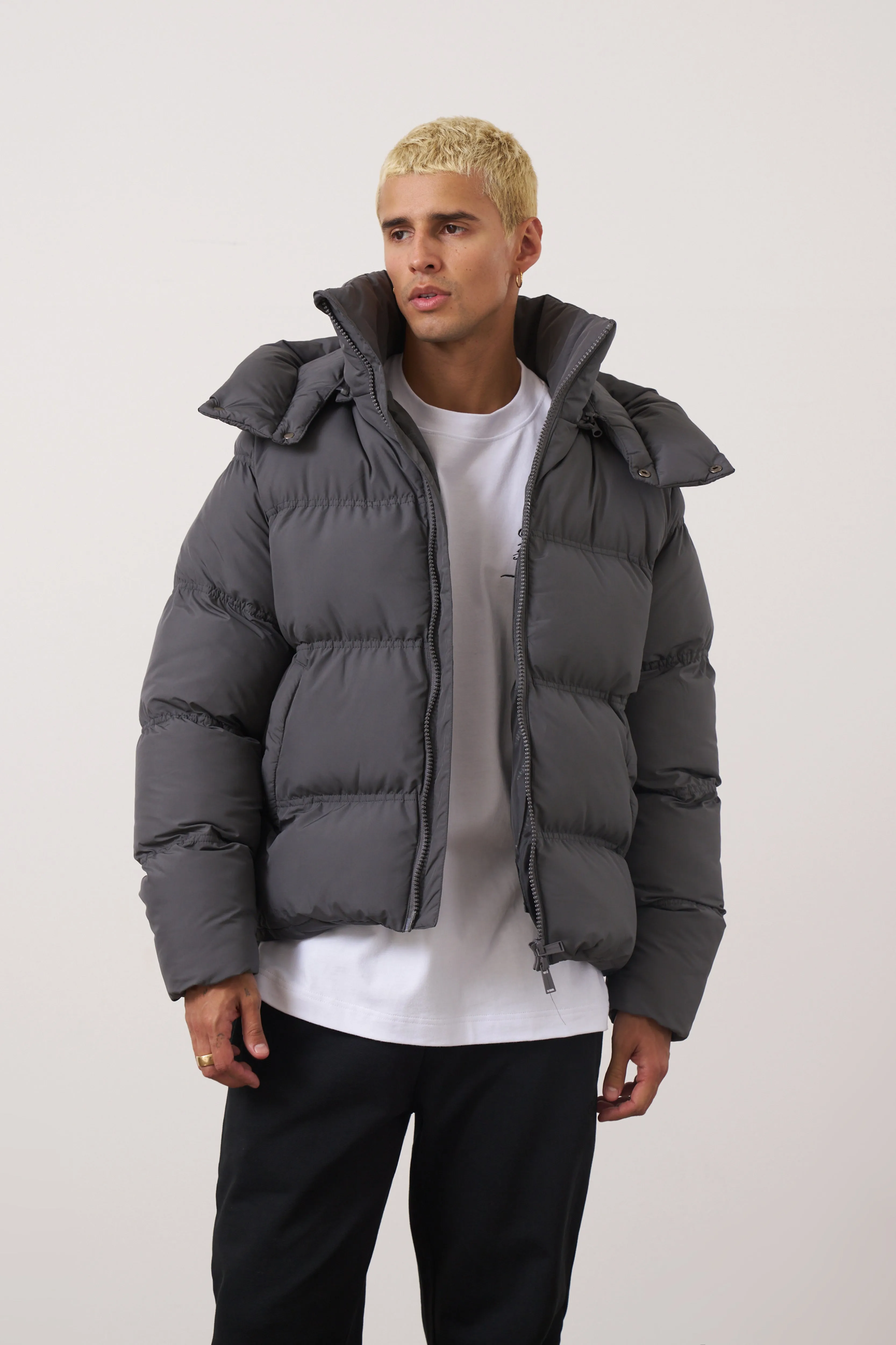 ESSENTIALS MATTE PUFFER - CHARCOAL