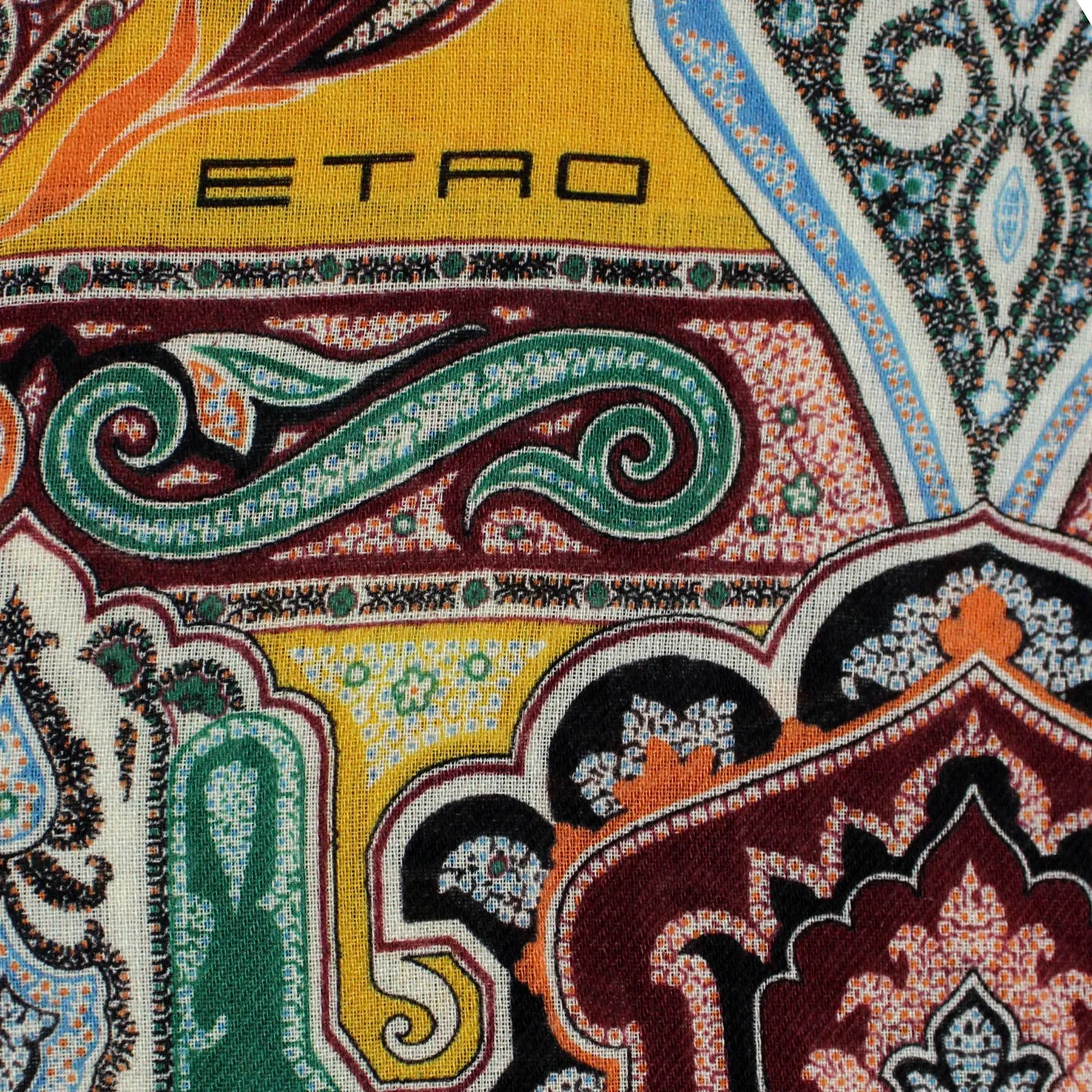 Etro Scarf Ornamental Design - Extra Large Square Cashmere Shawl