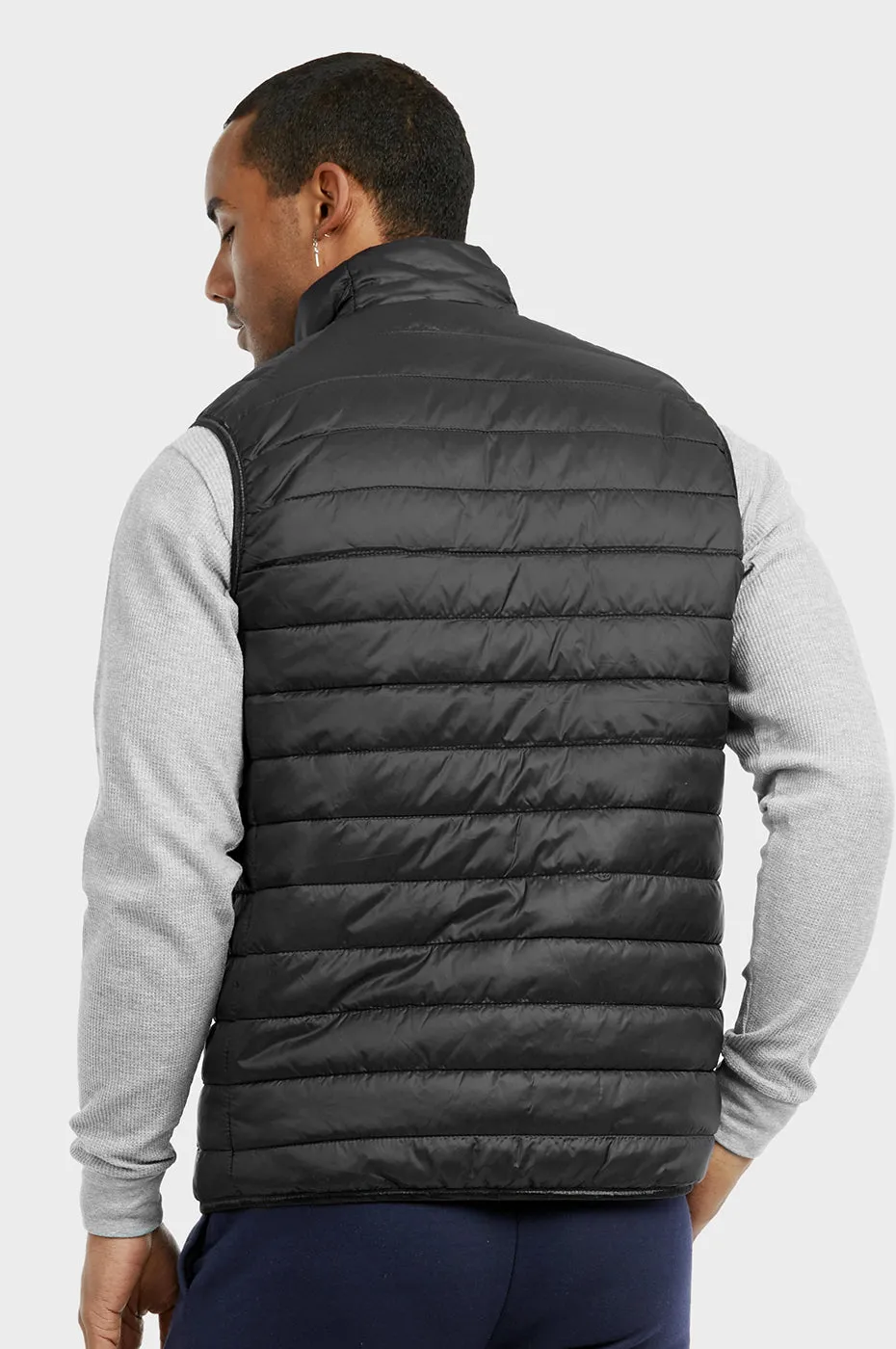 ET|TU MEN'S LIGHTWEIGHT PUFFER VEST (MPV200E_BLACK)