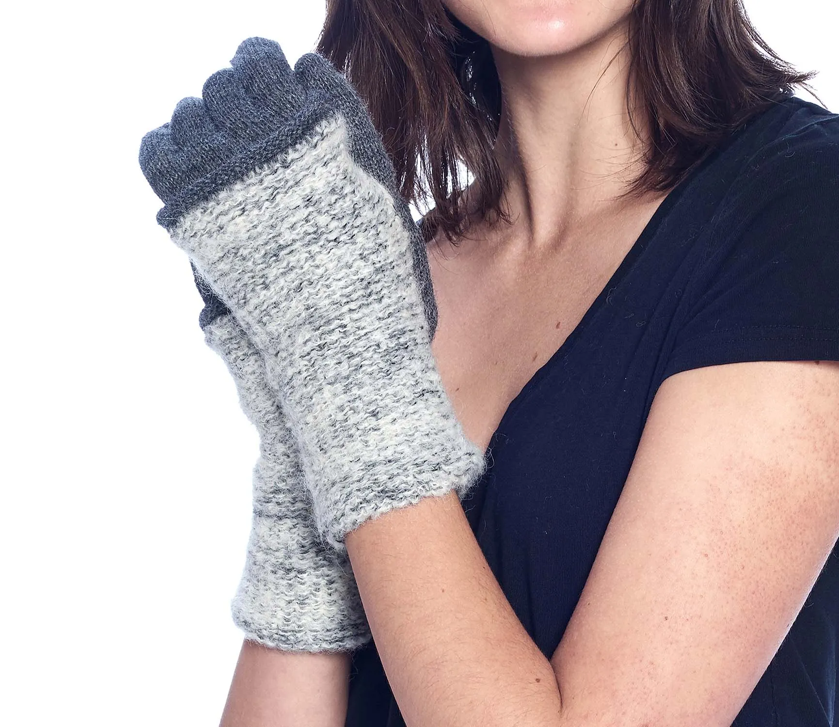 Full Alpaca Gloves - Caraveli - Stone