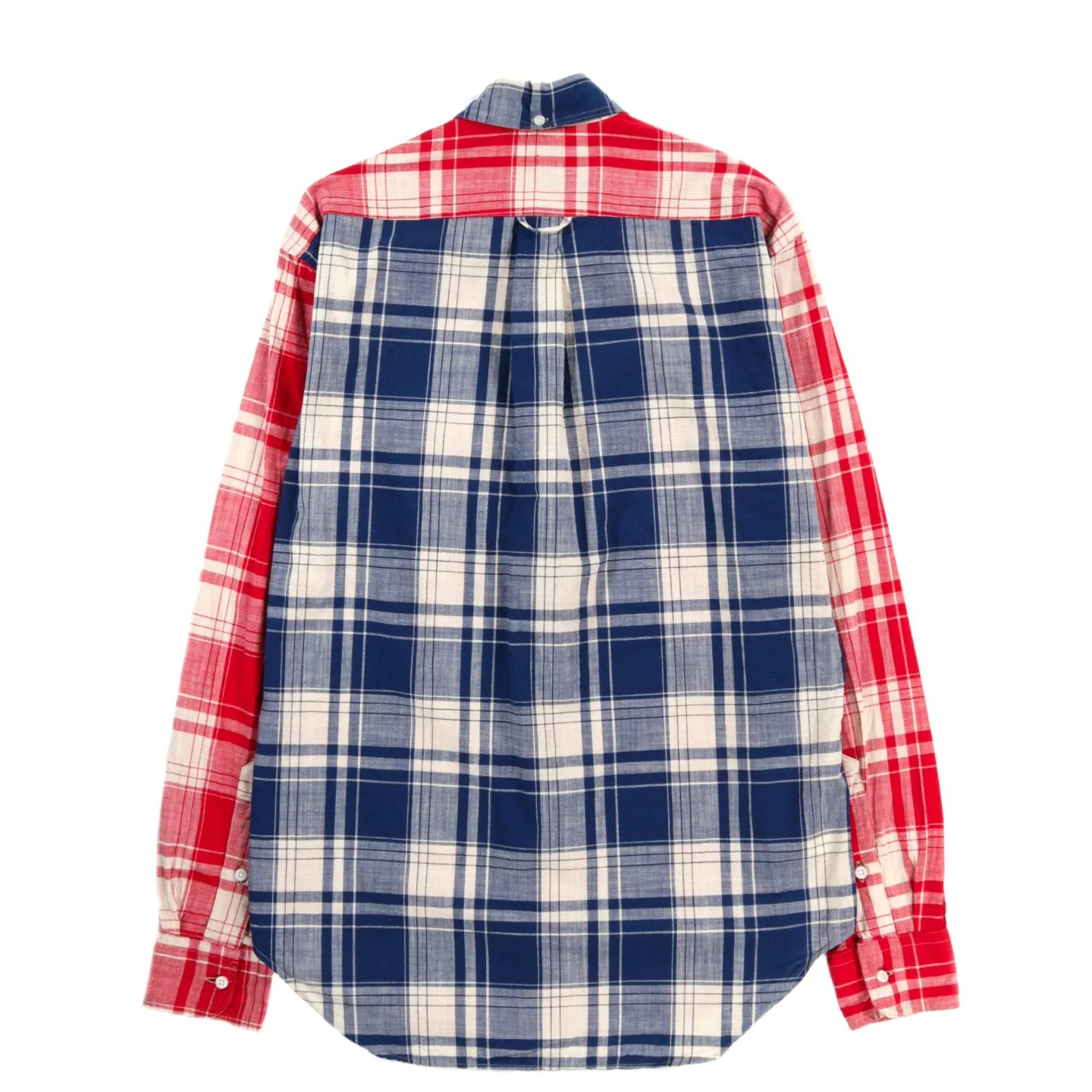 GITMAN VINTAGE BUTTON DOWN RED / BLUE MIX ARCHIVE MADRAS