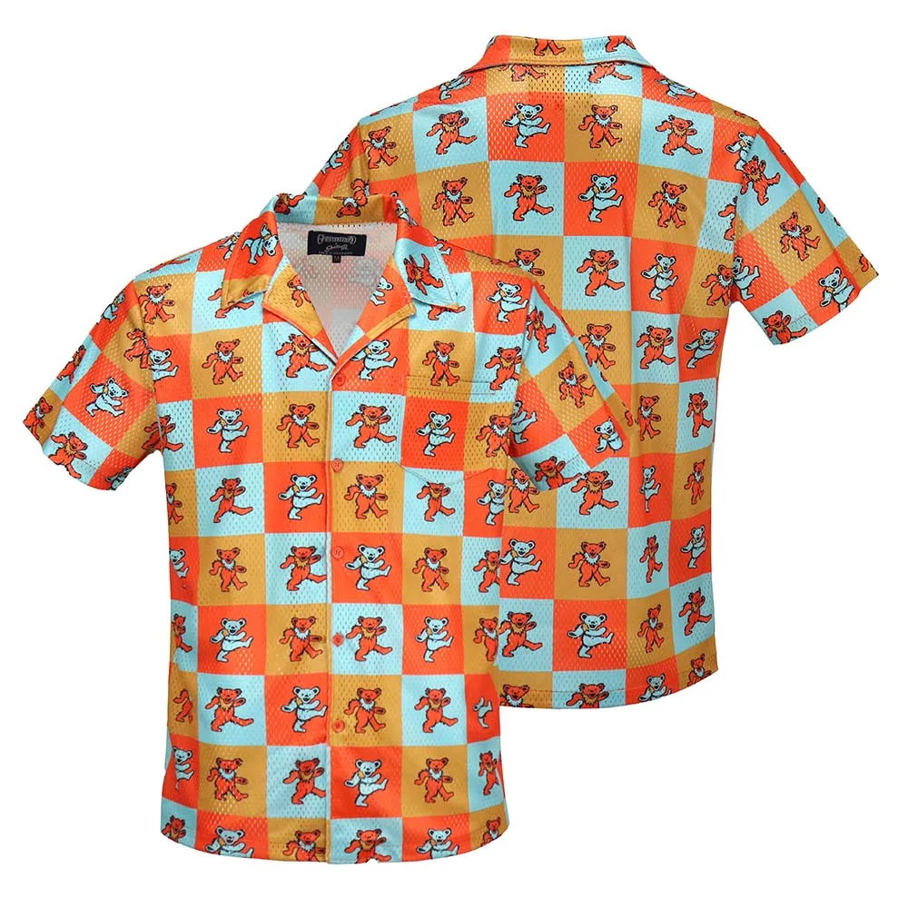 Grateful Dead | 3X - 8X Mesh Button Down | Bears & Stealies