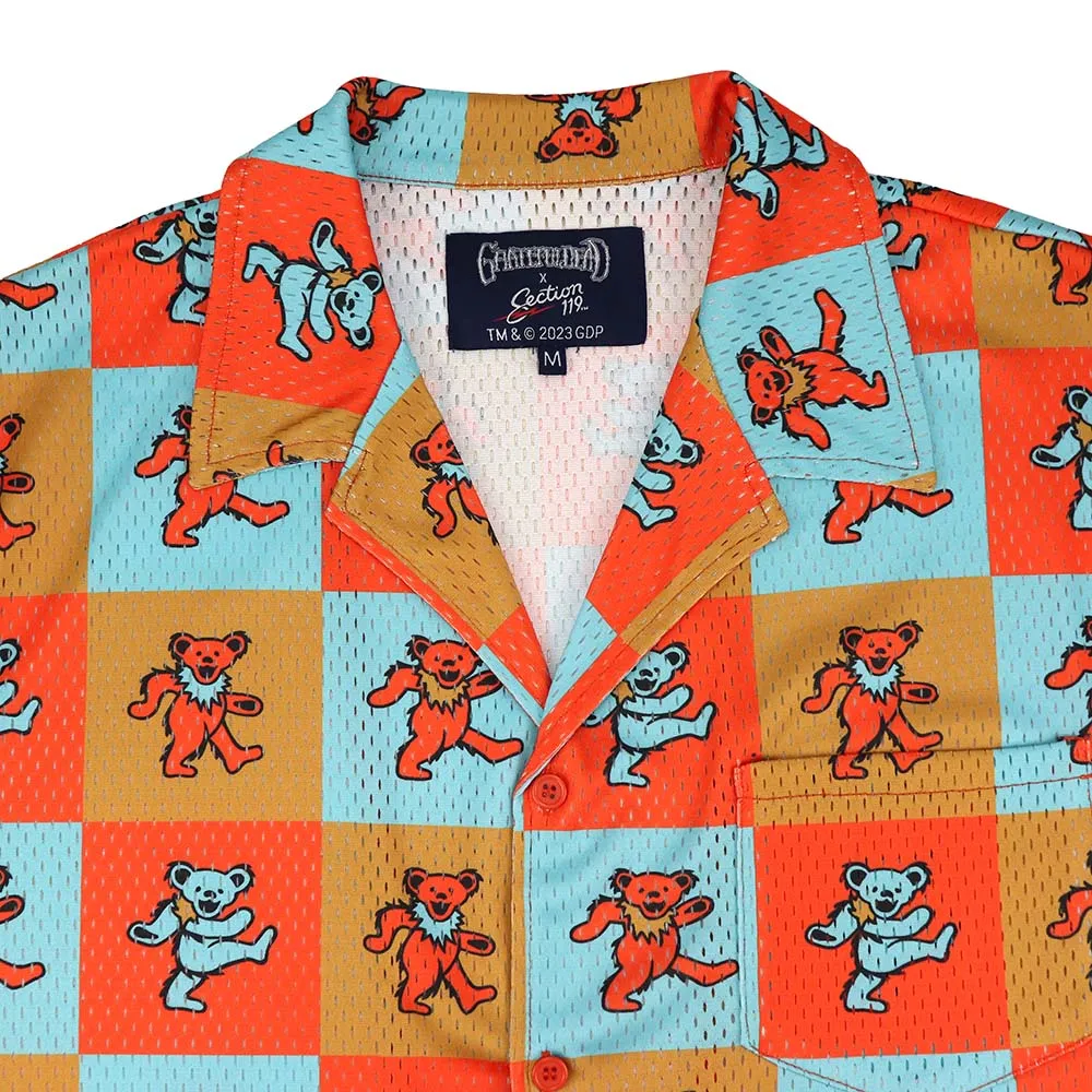 Grateful Dead | 3X - 8X Mesh Button Down | Bears & Stealies