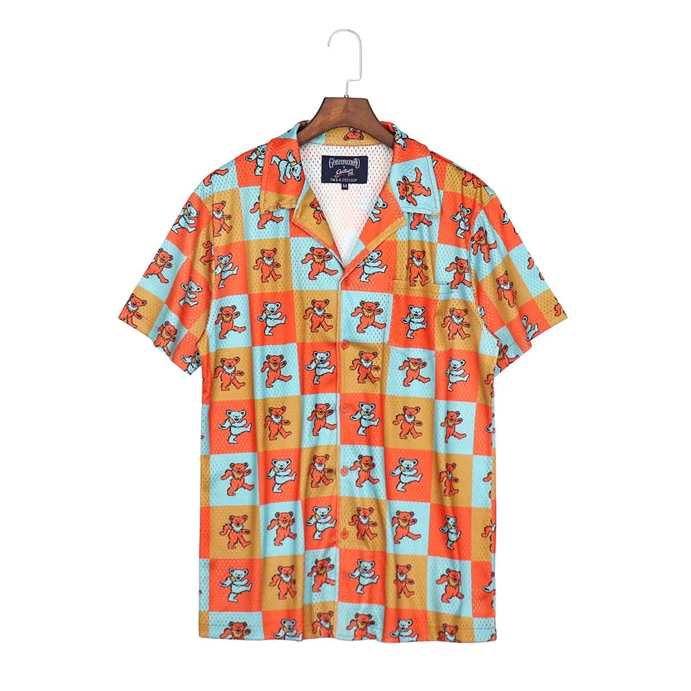 Grateful Dead | 3X - 8X Mesh Button Down | Bears & Stealies