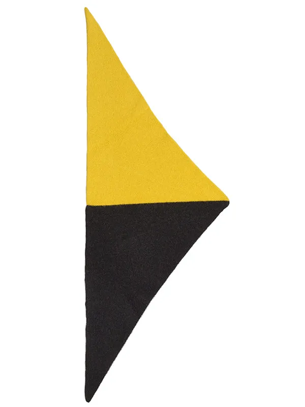 Half Half Triangle Neckerchief Black & Turmeric Sample Sale