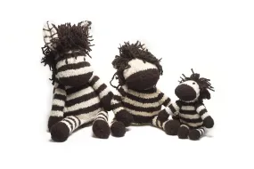 Hand Knitted Large Safari Zebra