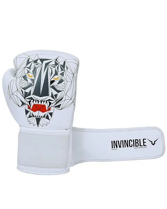 Invincible Limited Edition Combat Gloves White Tiger