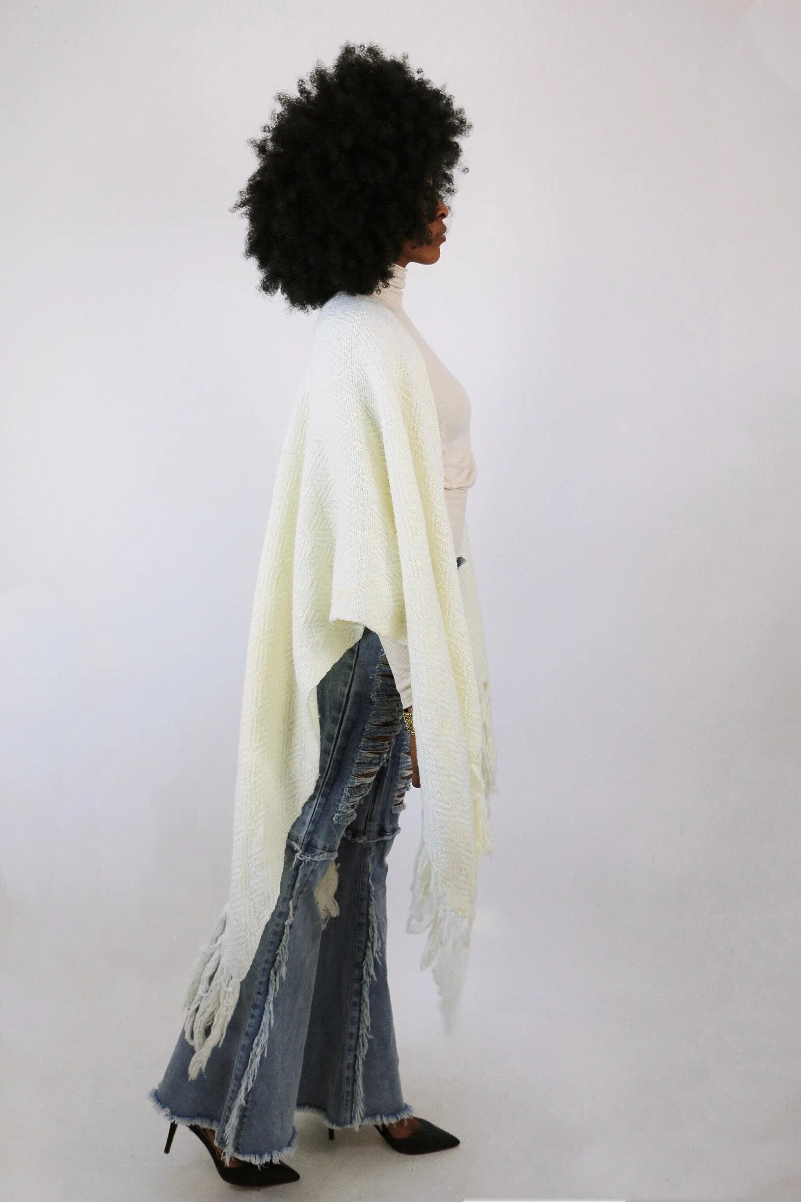 Ivory Vintage Wool Wrap