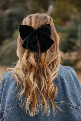 Josie Black Velvet Hair Bow