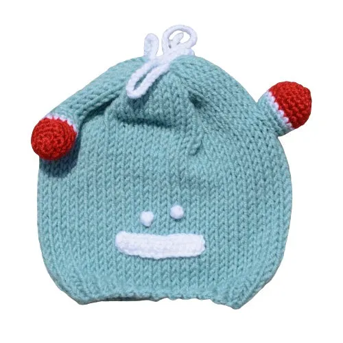 Kids Beanie Hat, Kids Winter Hand-Knitted Wool Frog Animal Theme Hat