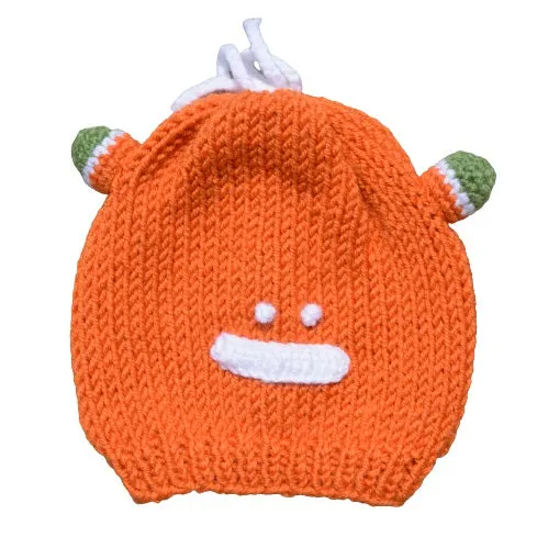 Kids Beanie Hat, Kids Winter Hand-Knitted Wool Frog Animal Theme Hat